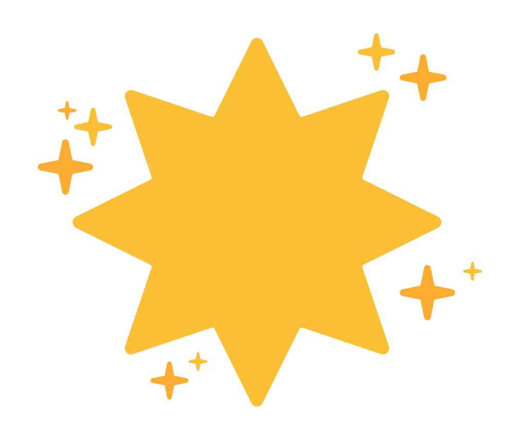 Decorative sparkles and shine.