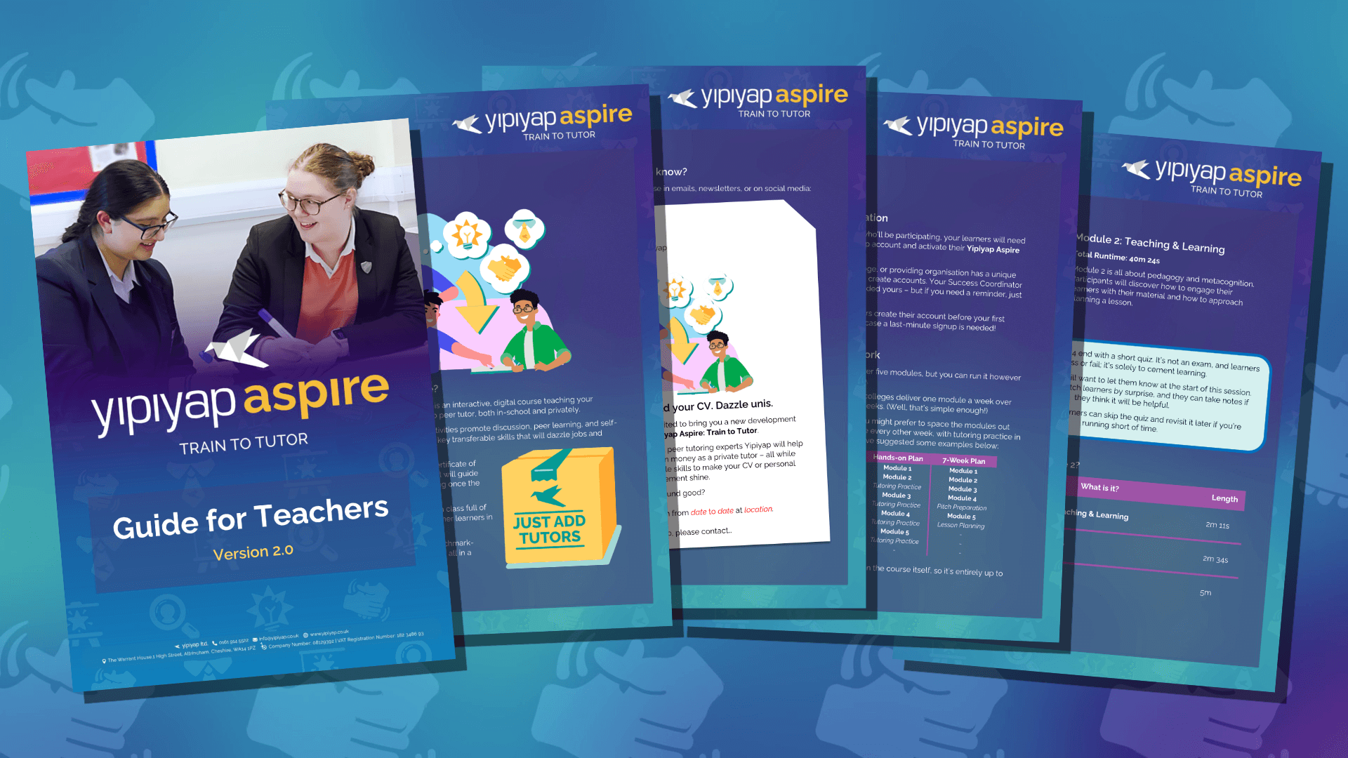 The digital Teacher Guide walks you through every step of the process, including engaging learners, timetabling sessions, and guiding learners through each module.