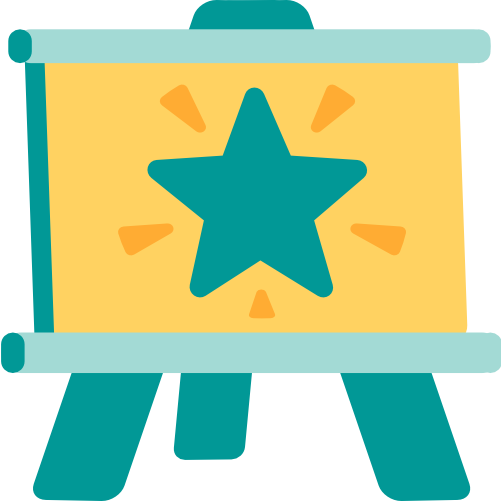 A presentation board.