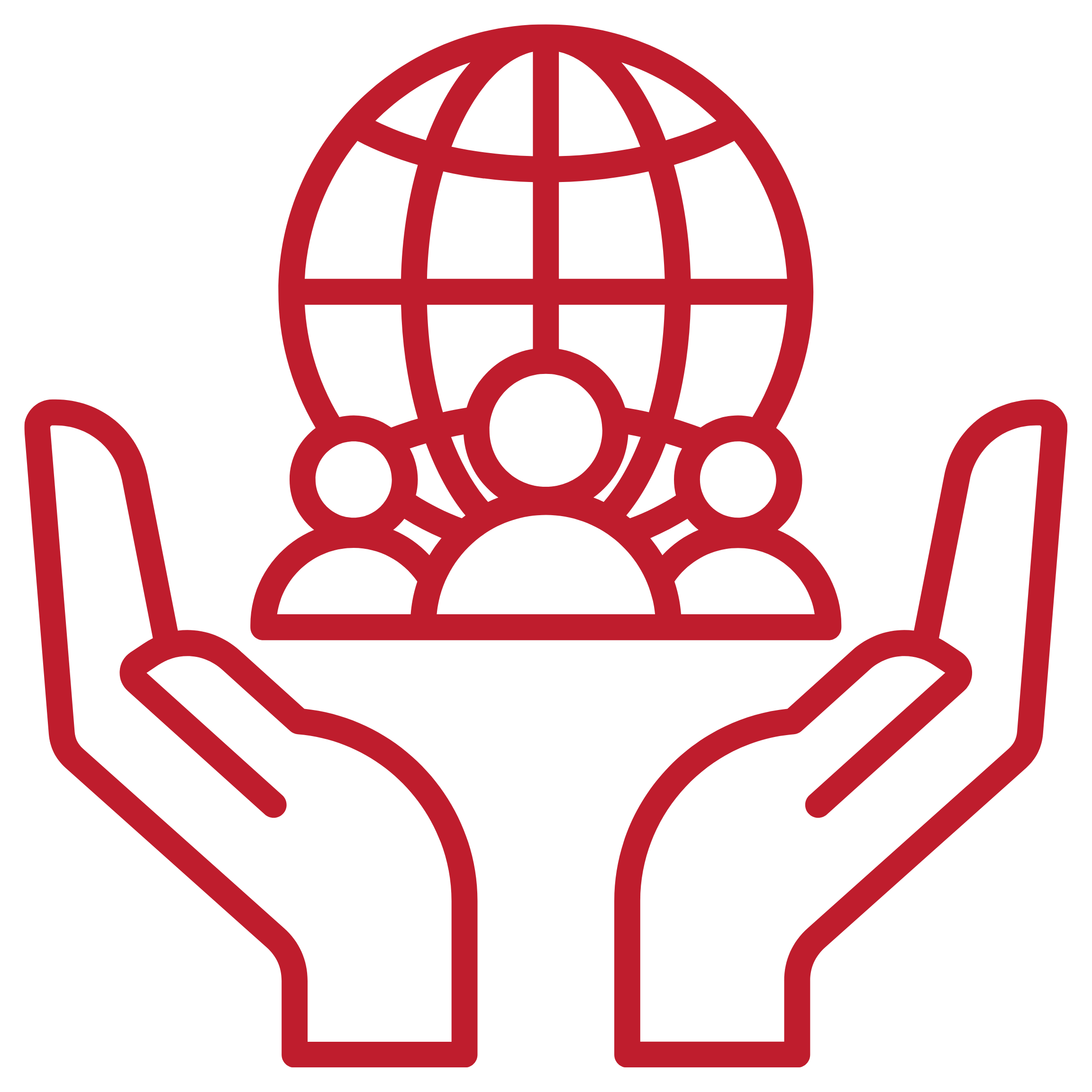 Close-up of a red, stylized globe logo with the words 'Deloitte' below it, against a black background.