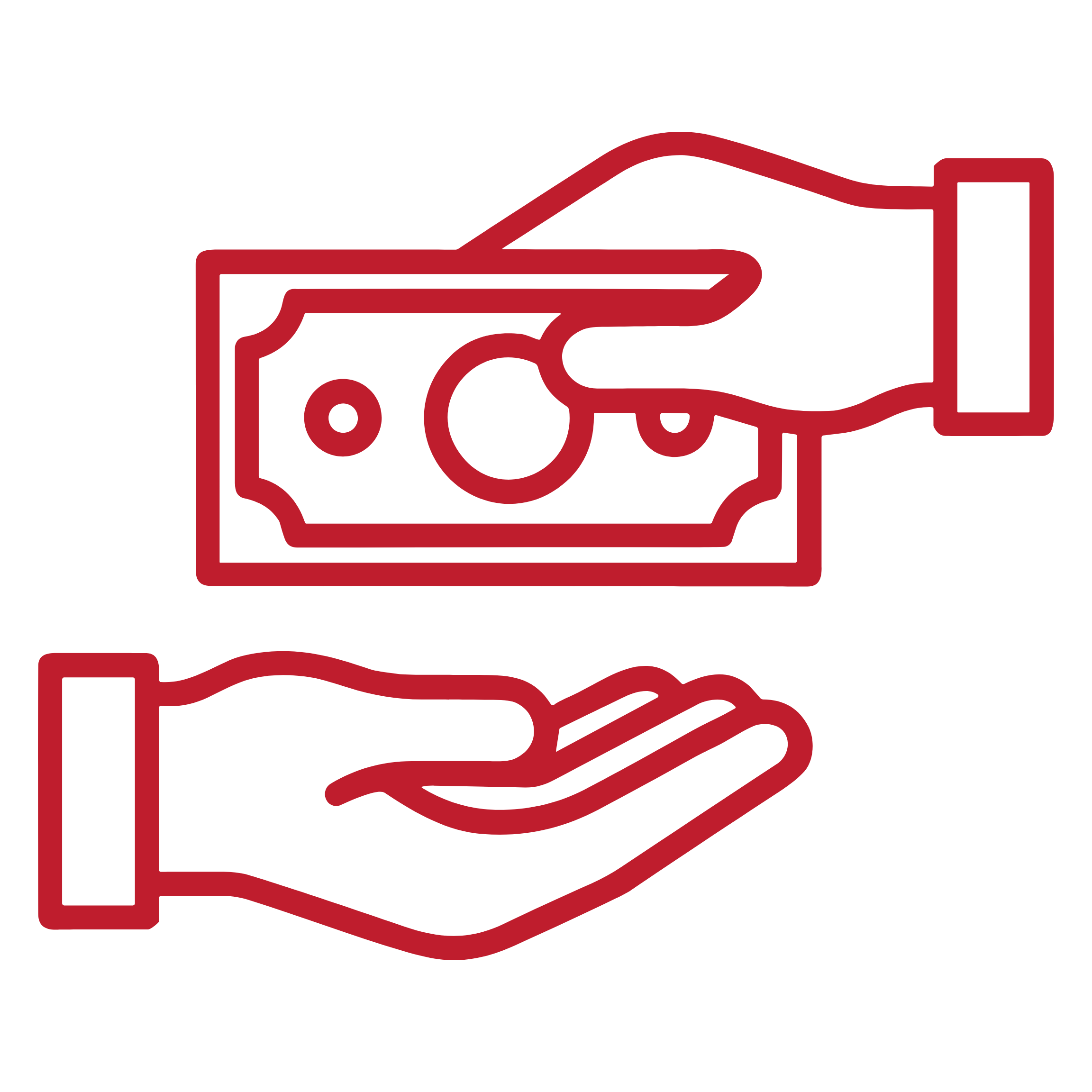 Outline of a hand holding a small container, illustrating the concept of microdosing.