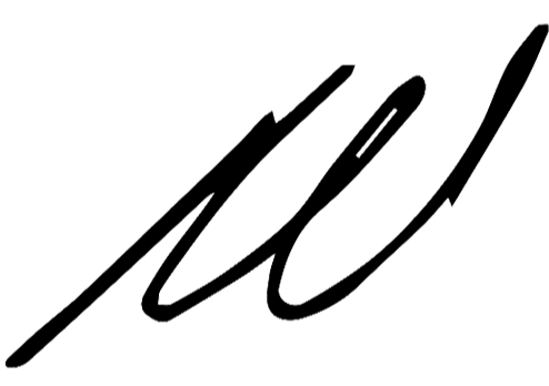 Stylized black signature or cursive drawing on a black background.