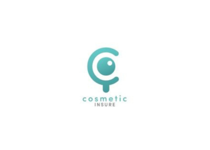 Logo for Cosmetic Insure featuring a stylized face with a circular eye and a small curved line underneath.
