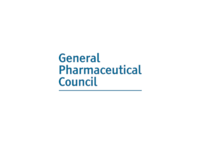 Logo of the General Pharmaceutical Council with blue text on a white background.