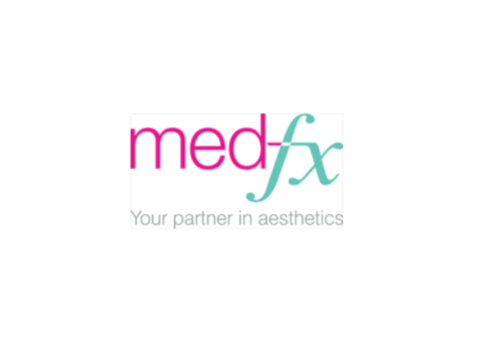 Med-Fx logo with the tagline "Your partner in aesthetics" on a white background.