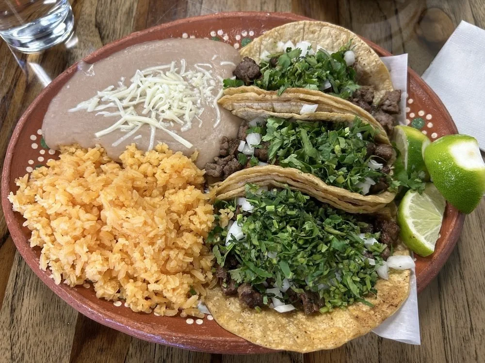 Mexican tacos with cilantro and onion Geneva IL restaurant