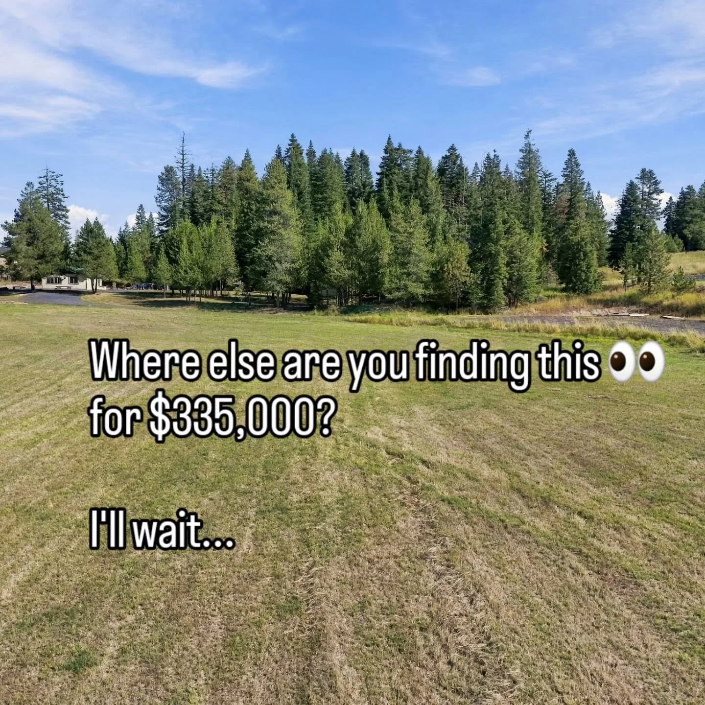 Wait... before you scroll, check out this cutie! 👀 

She might be small, but you can add-on, or build another home later, out here, it's your land, &amp; your rules. 👋🏻 

Comment 81 for all the details!
