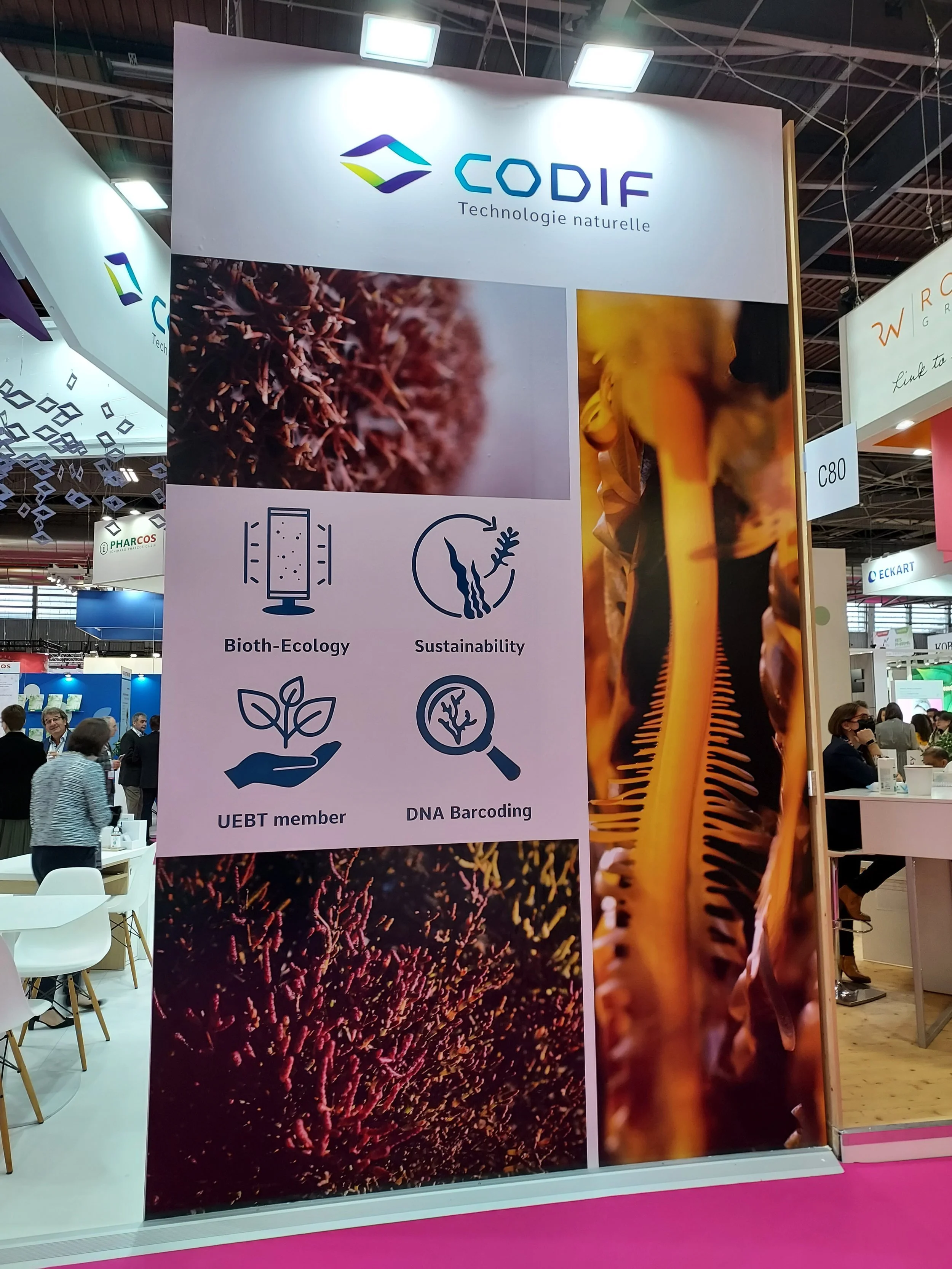 Codif Technologie Naturelle stand at In-Cosmetics 2022 