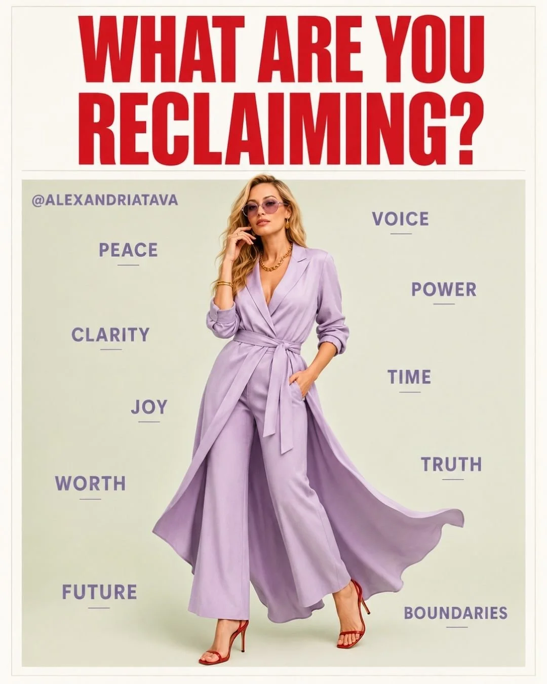 What are you reclaiming? 💜 🌸 🎀 👑 

Your peace?
Your voice?
Your time?
Your boundaries?
Your confidence?
Your future?

Reclaiming your power is not always loud.

Sometimes it looks like saying no without explaining yourself.
Sometimes it means wal