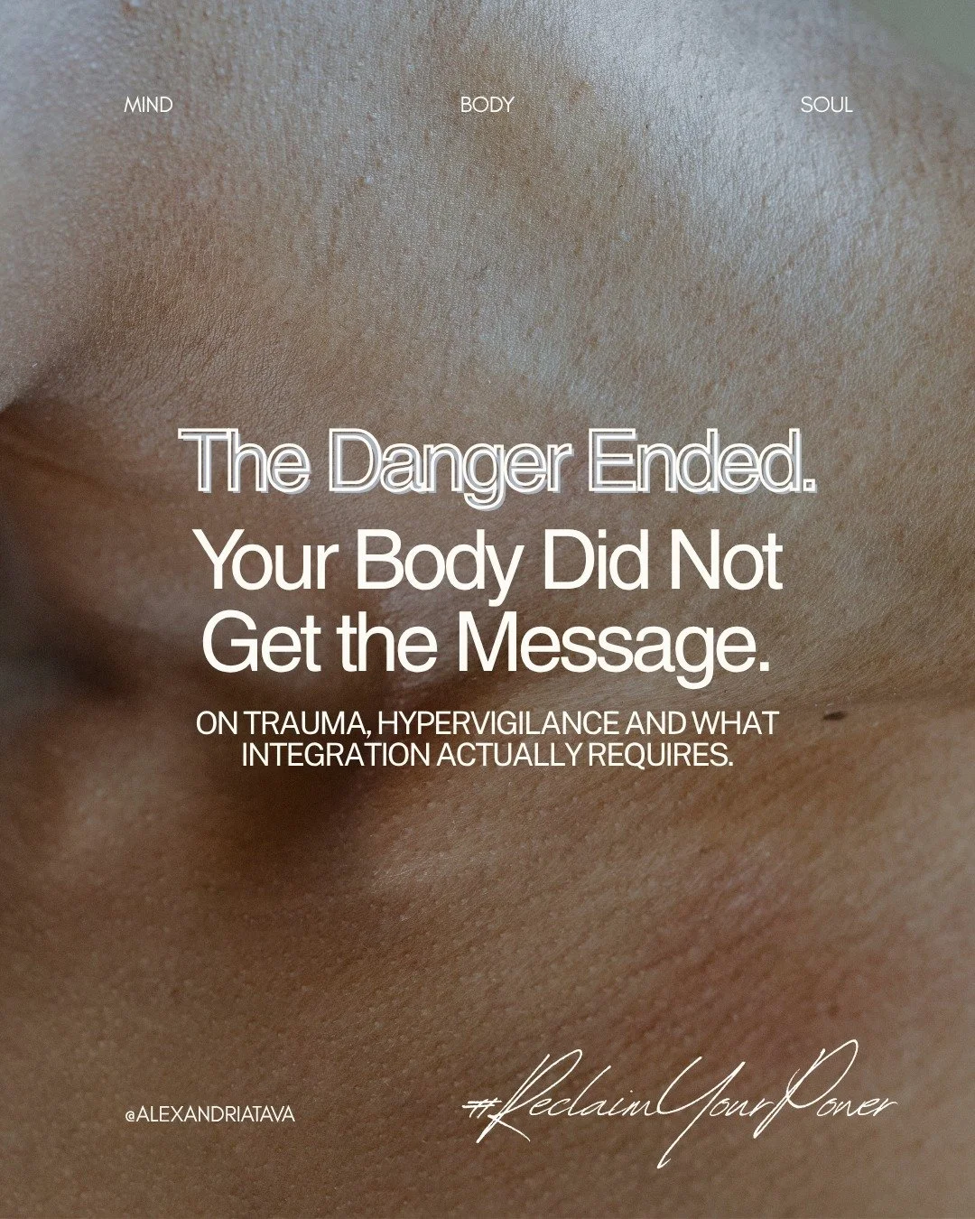 ⚠️ The danger may be over, but the body can continue living as though it is still happening.

#Hypervigilance is not weakness, overreaction, or a failure to &ldquo;move on.&rdquo; It is the nervous system doing what it learned to do: scan, brace, ant