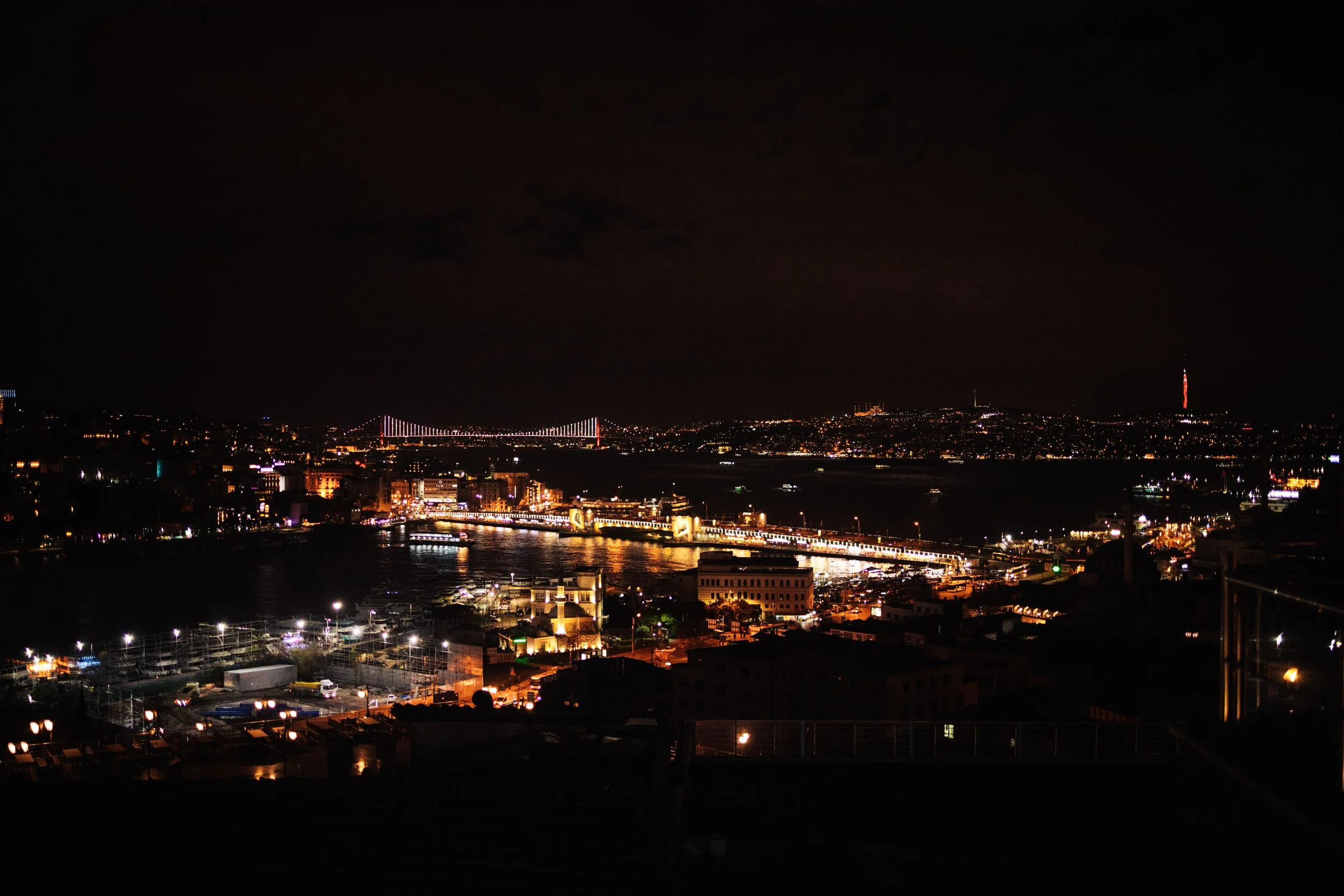 The night looks brighter with you 