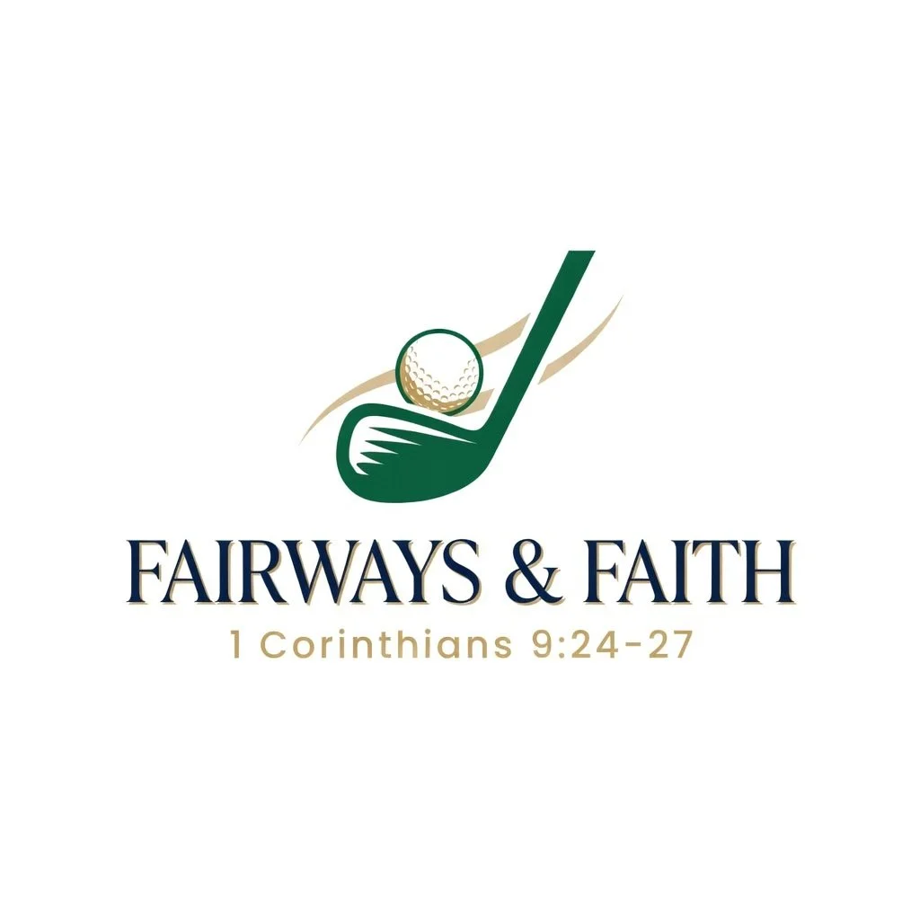 Logo featuring a golf club and ball with the text "Fairways & Faith" and the Bible verse reference "1 Corinthians 9:24-27".