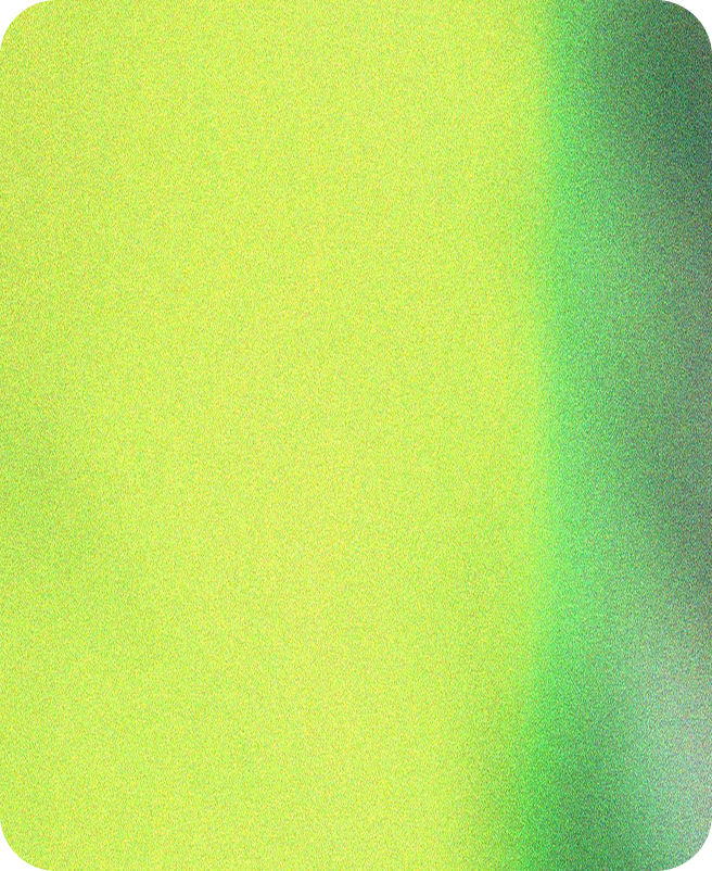 Close-up of a yellow-green surface with a gradient transitioning to darker green on the right side.
