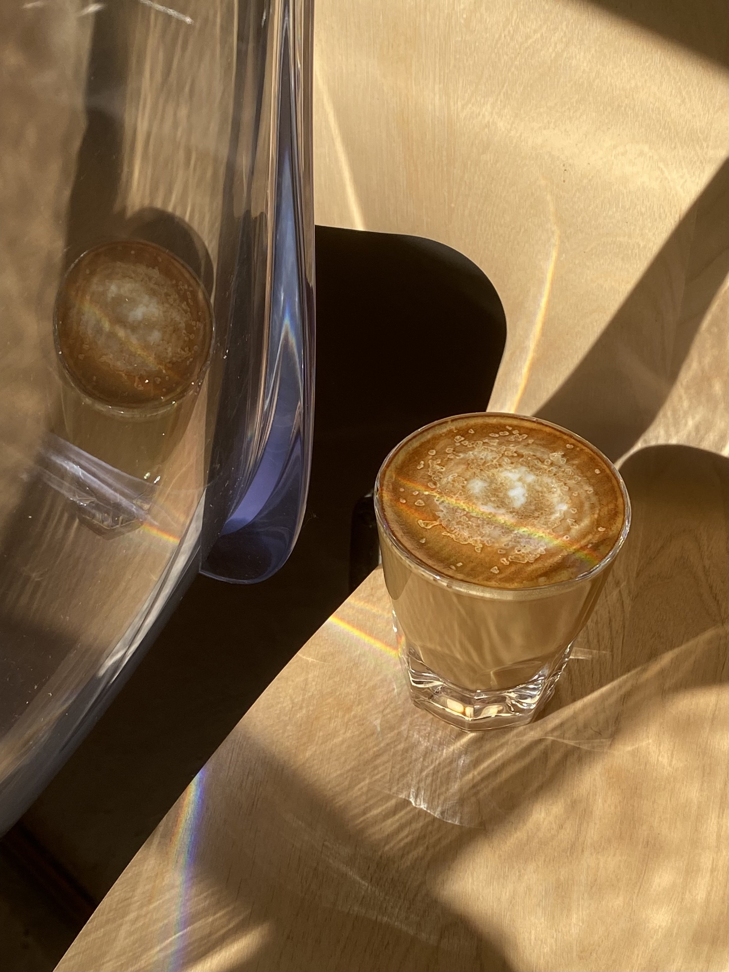 Cortados and rainbows at Trillium Woods.