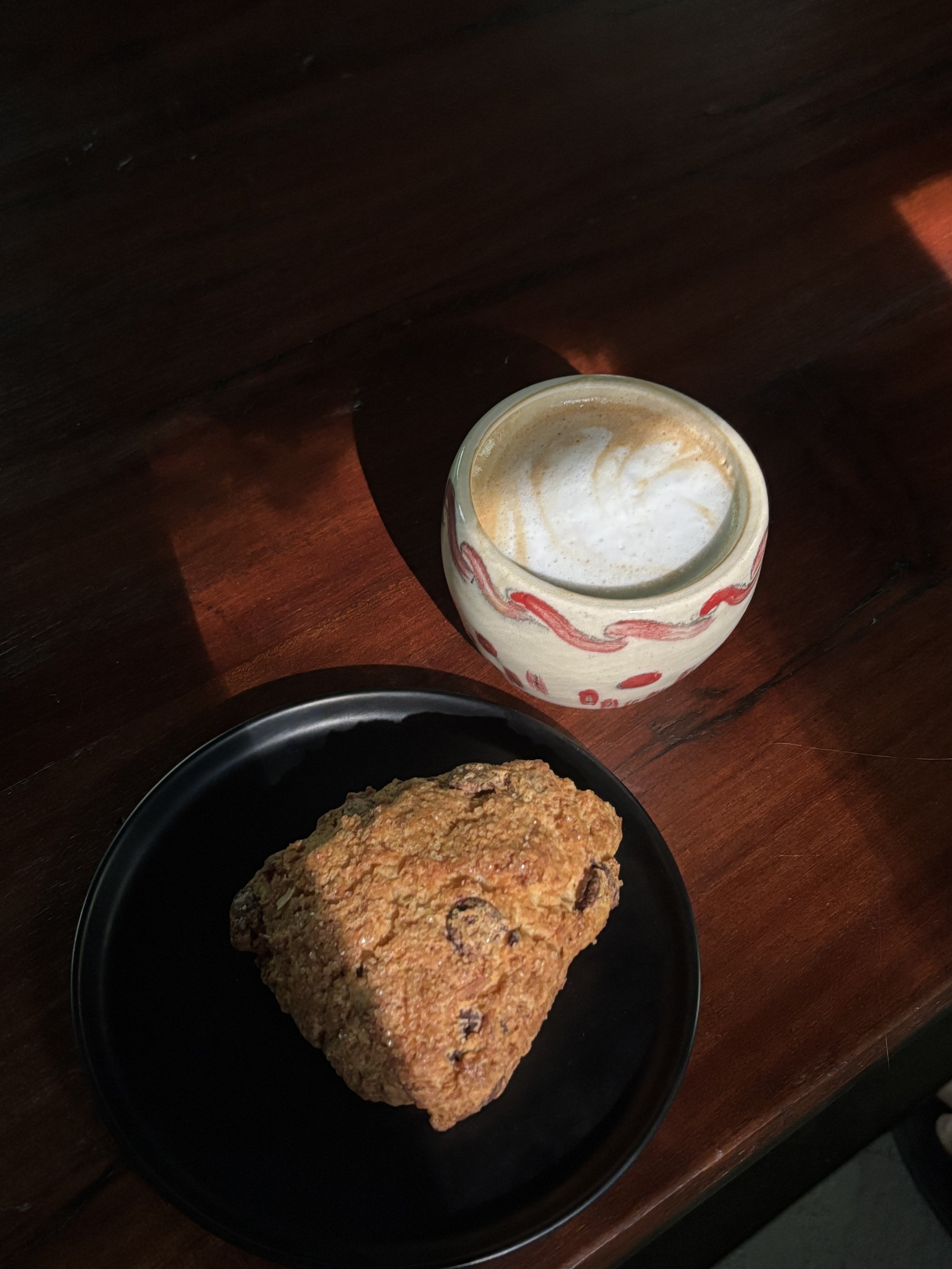 Start your day with an espresso and fresh local pastry. 