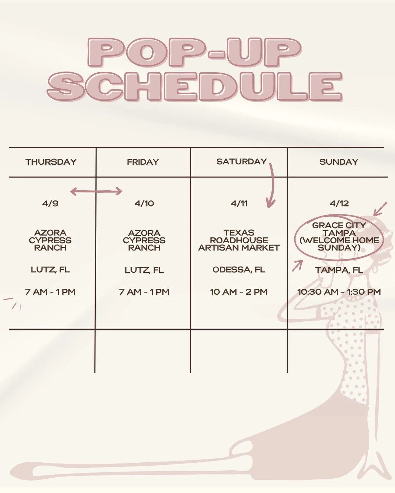 Apartments, markets, and events!! We are so excited for this week&rsquo;s lineup 💕

See you there 🩷