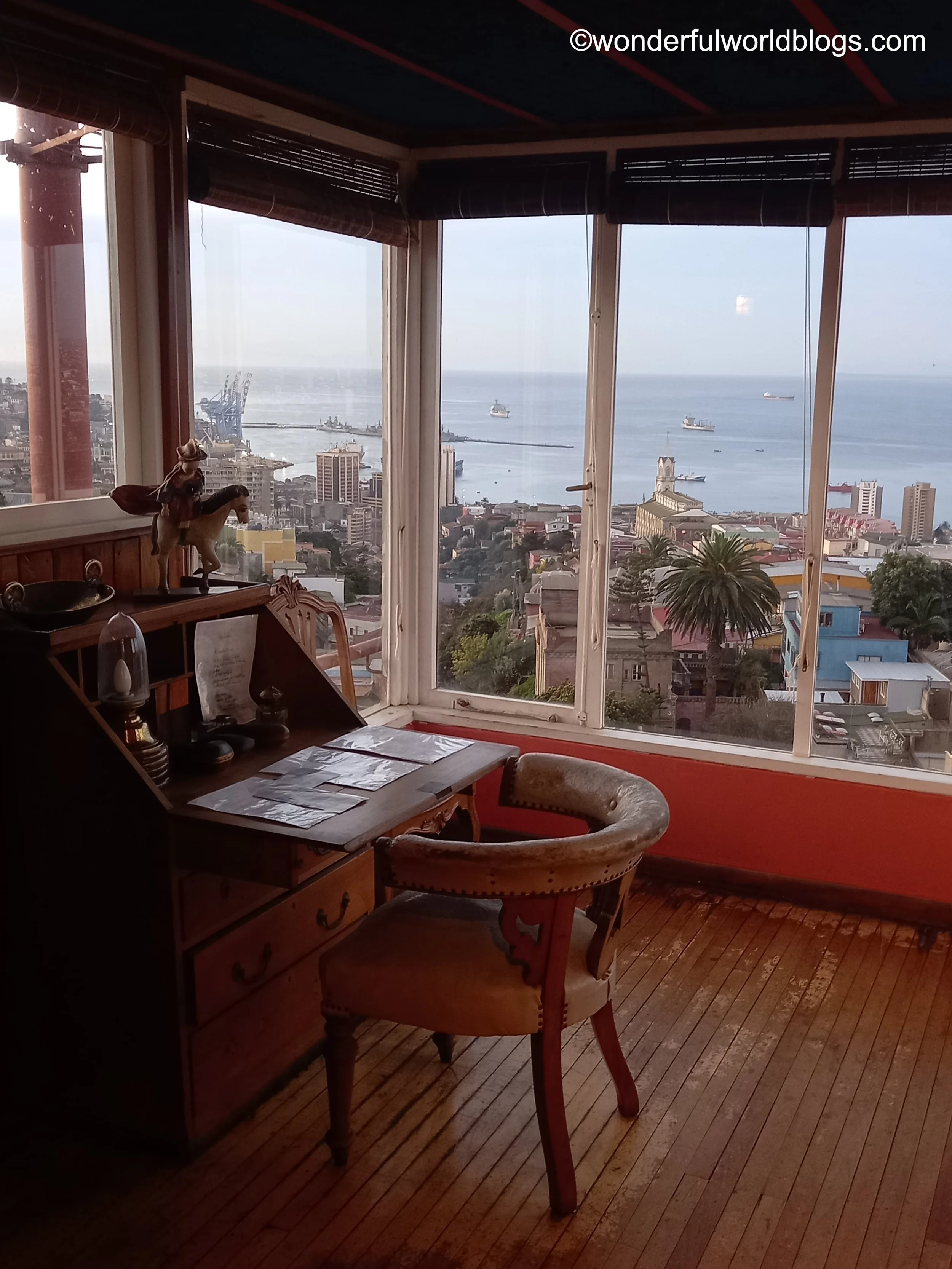 View from Pablo Neruda's house in Valparaiso Chile
