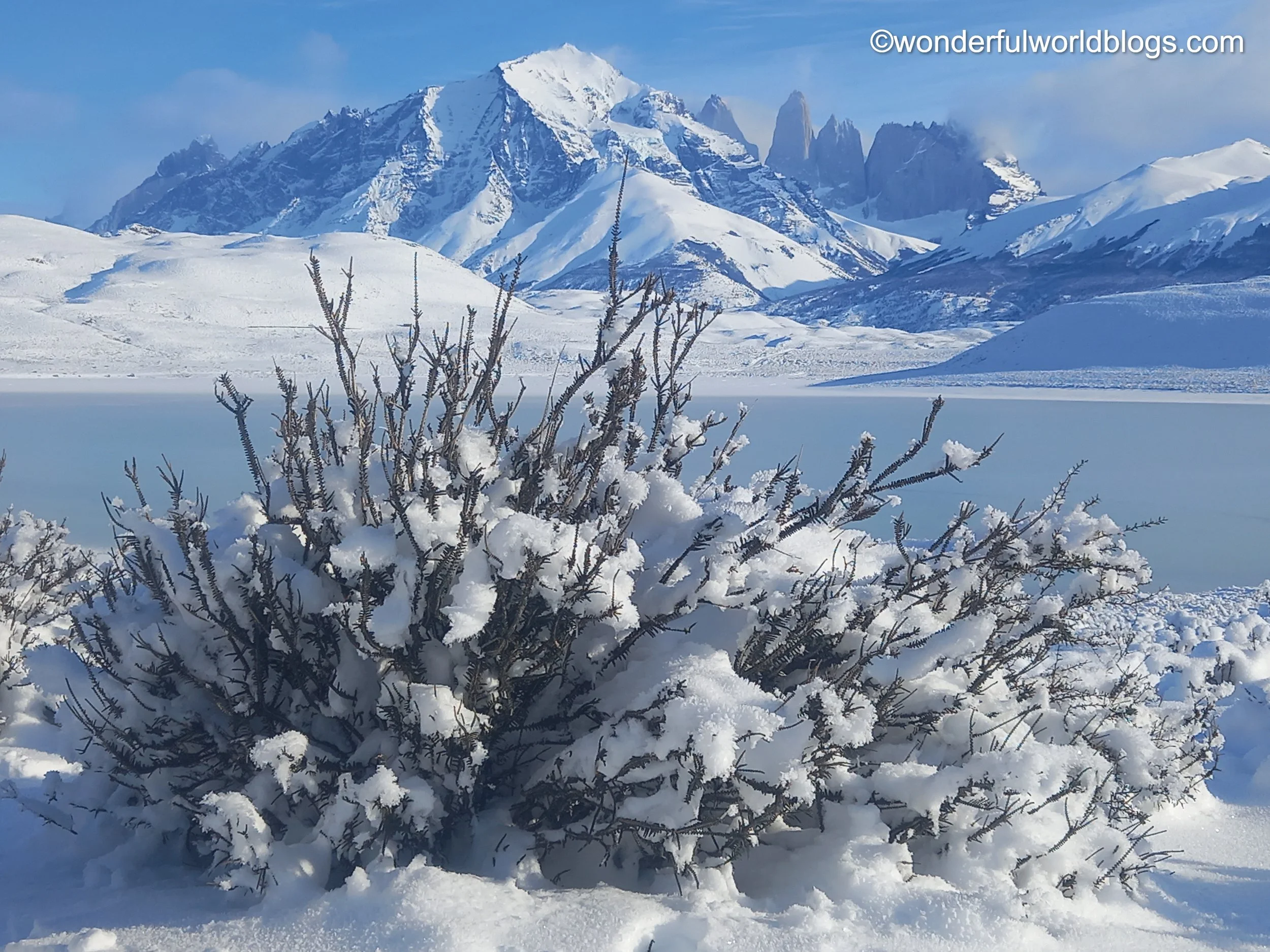 Torres del Paine in winter Patagonia