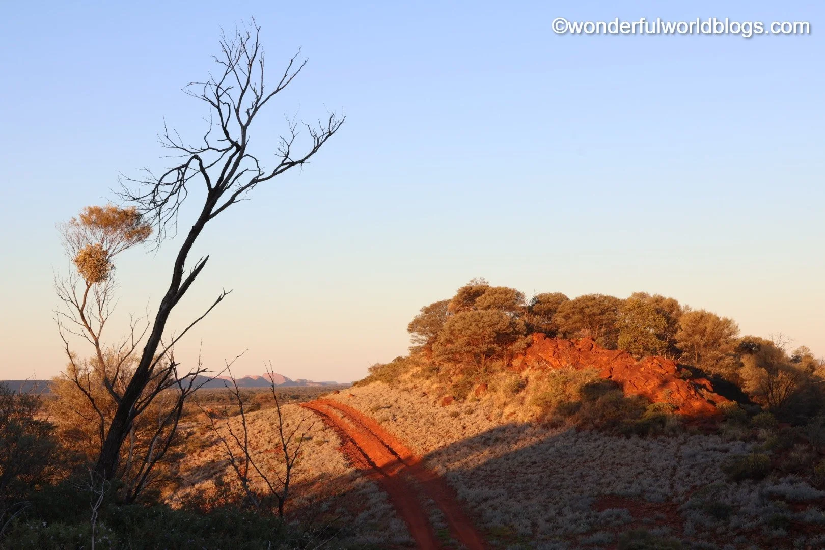 Track in Outback near Alice Springs Australia