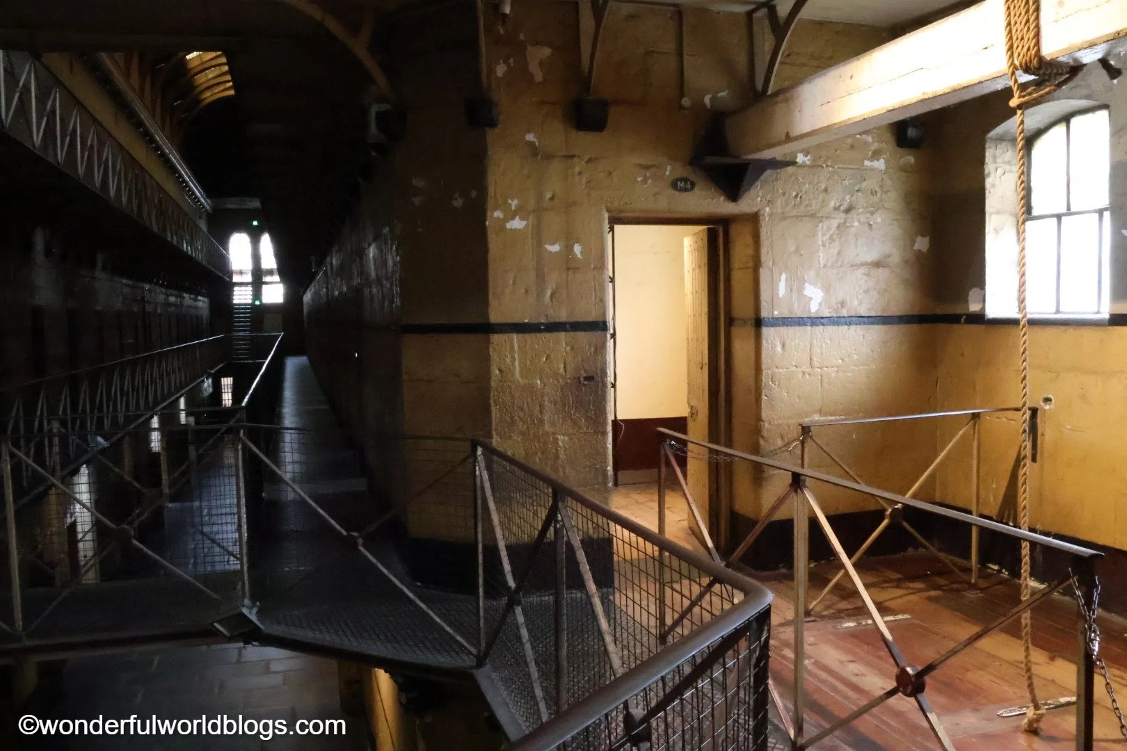 Gallows where Ned Kelly was executed in Melbourne Gaol Australia