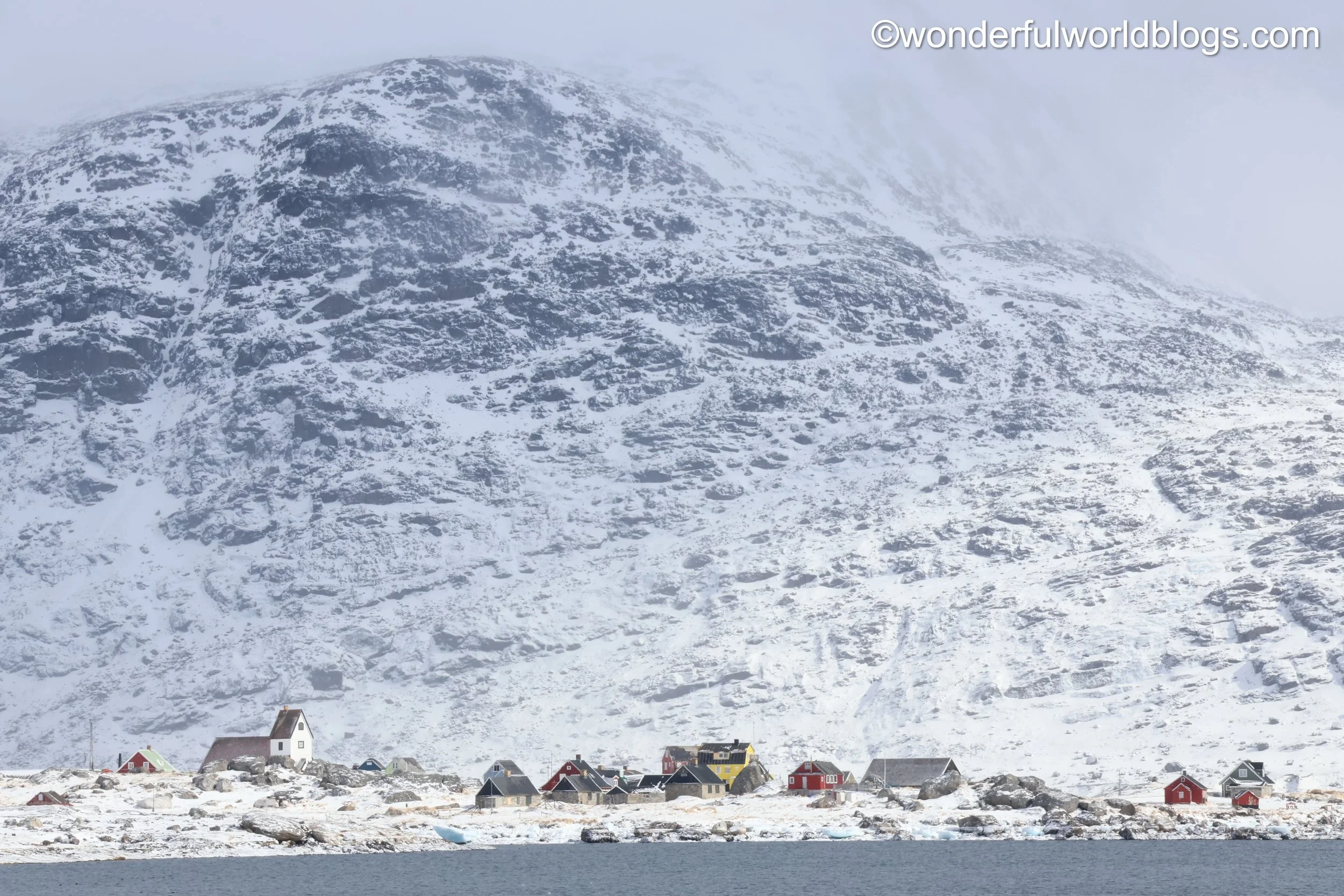 Nanortalik view in winter Greenland