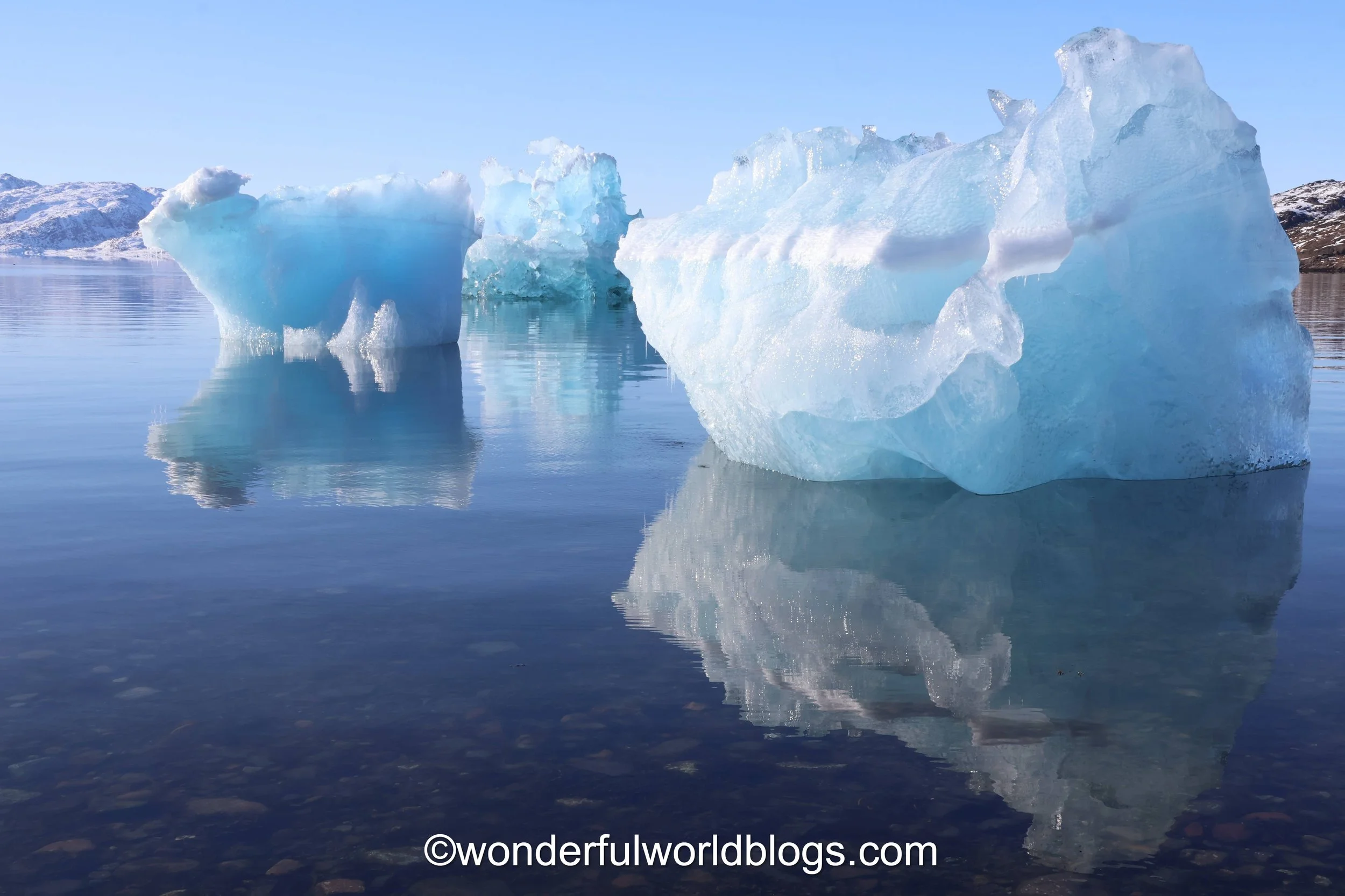 Icebergs near Narsaq Greenland