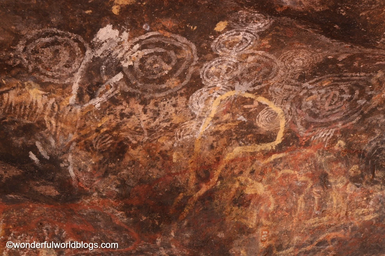 Paintings on Uluru/ Ayers Rock Australia