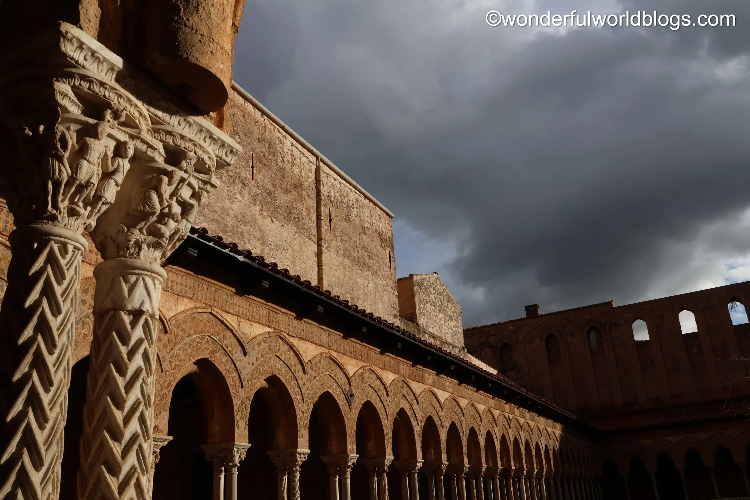 Cloisters of Monreale Cathedral near Palermo Sicily Italy