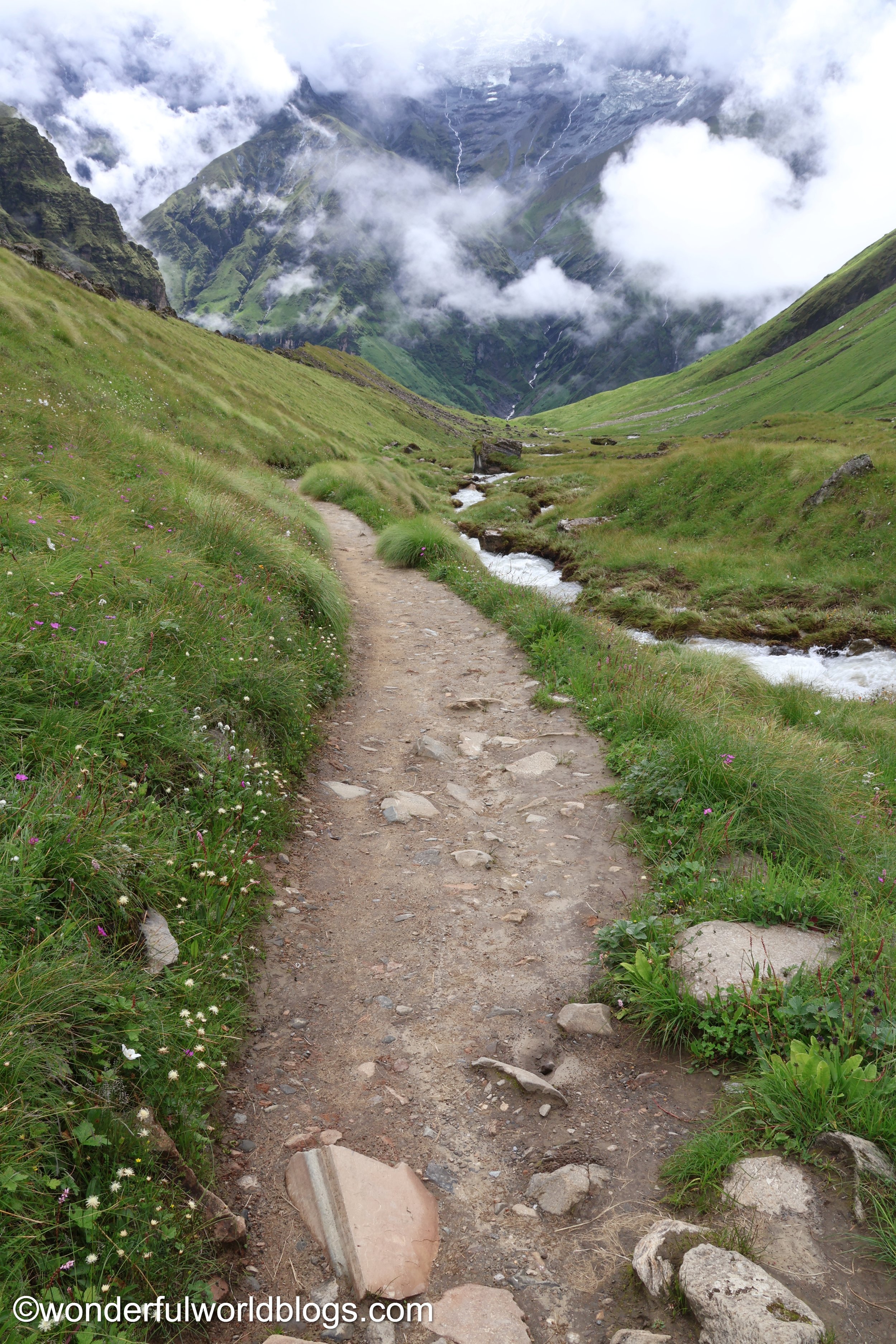 Path on the Annapurna Base Camp Trek Nepal