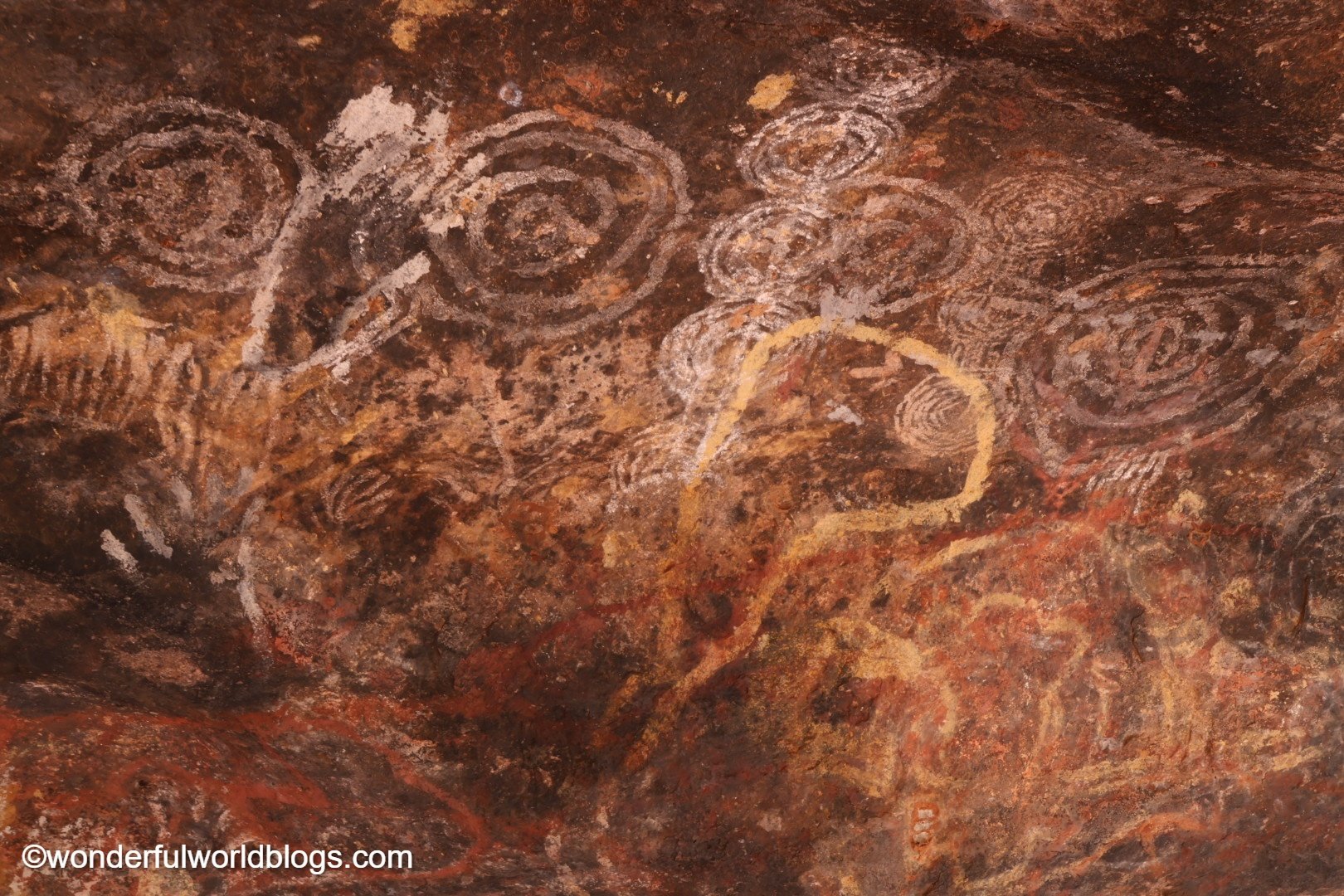 Paintings on Uluru Ayers Rock Australia