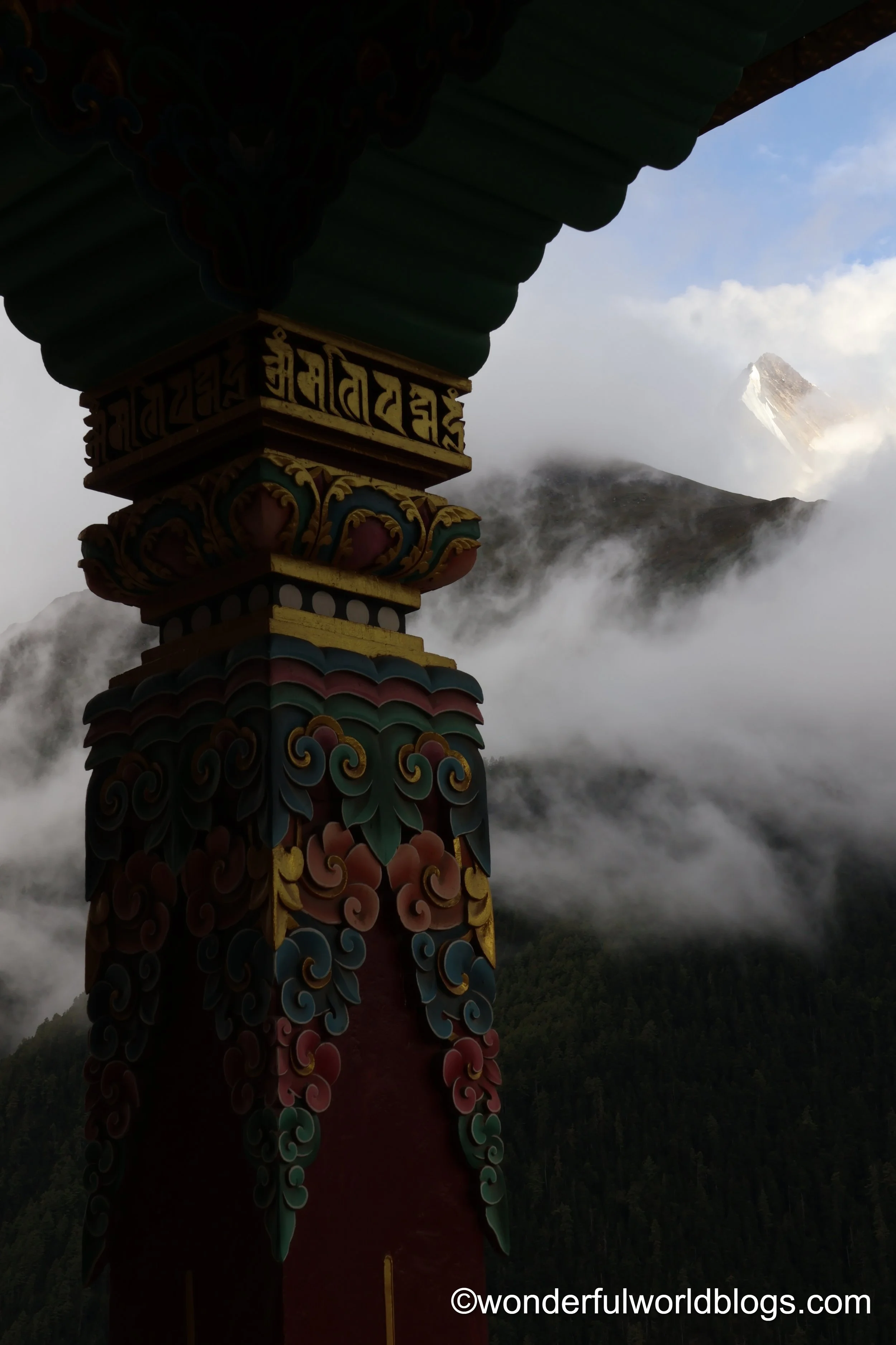 Buddhist temple on the Annapurna Circuit Trek Nepal