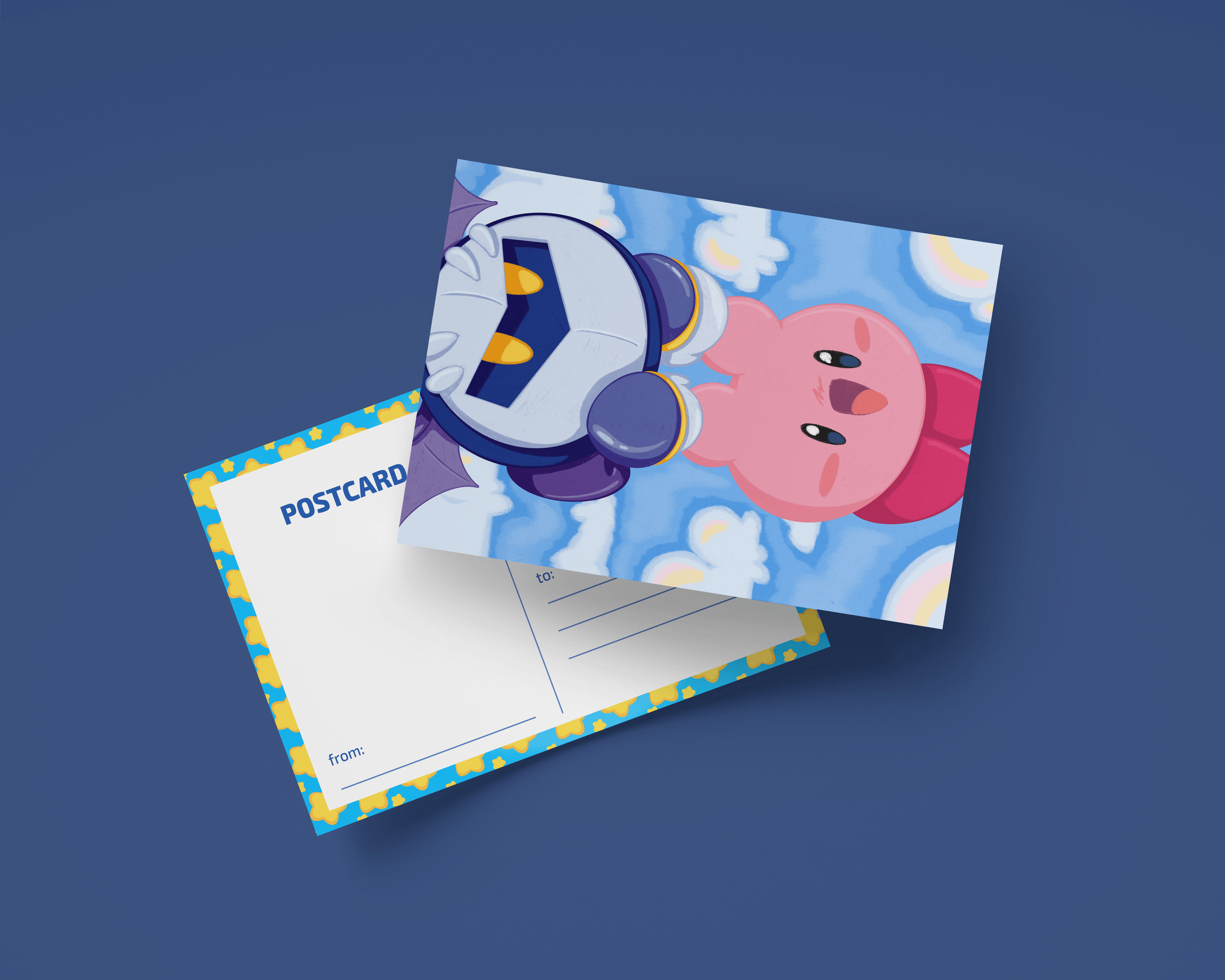 Meta Knight Post Card Mockup