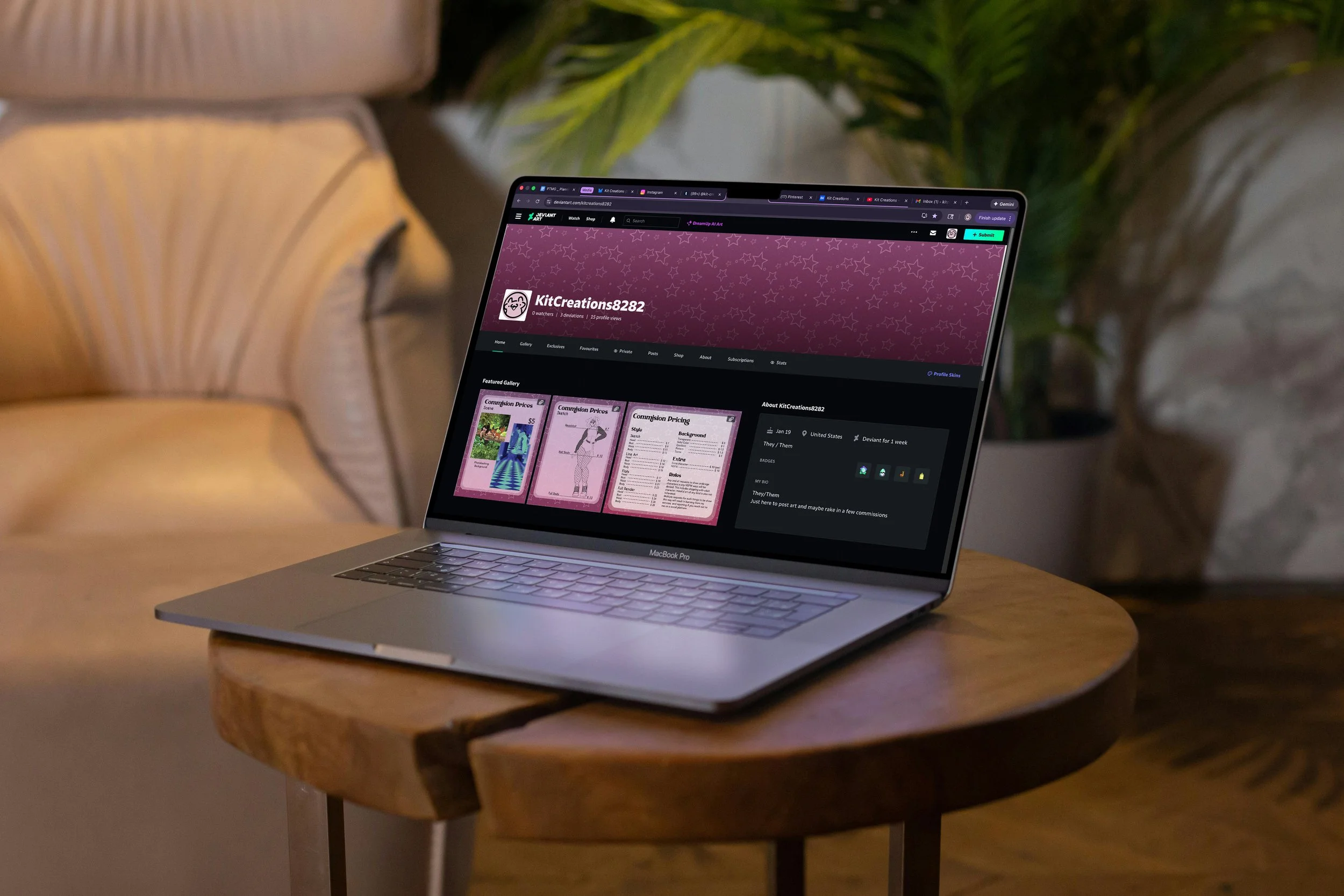 Commission Pricing Social Media Mockup