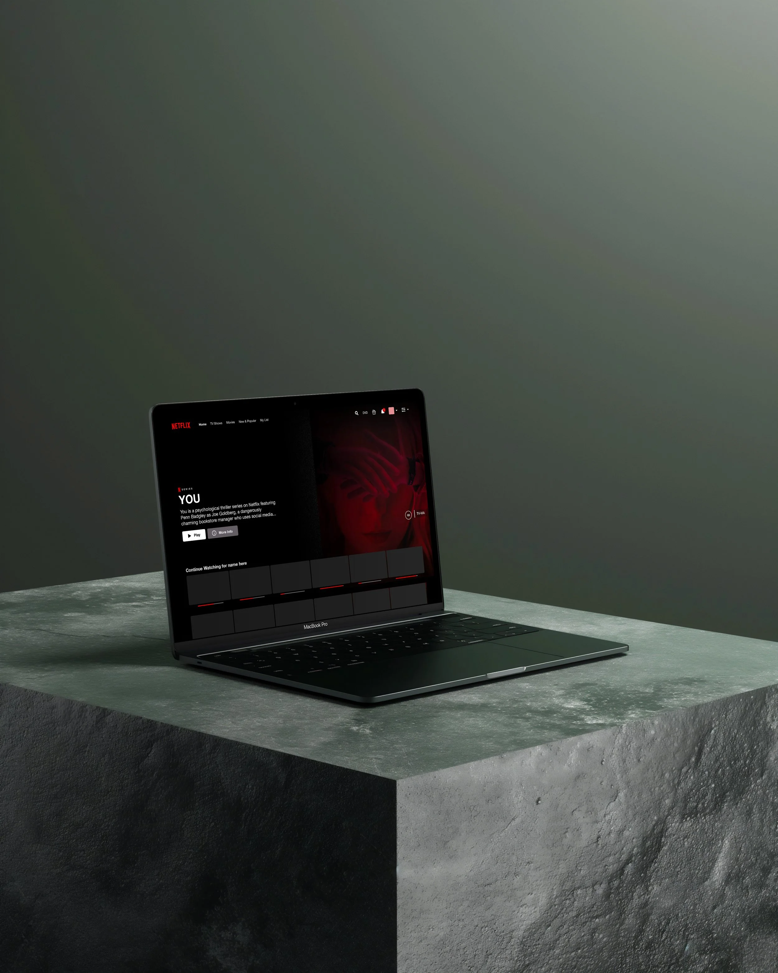 Netflix Banner Computer Mockup