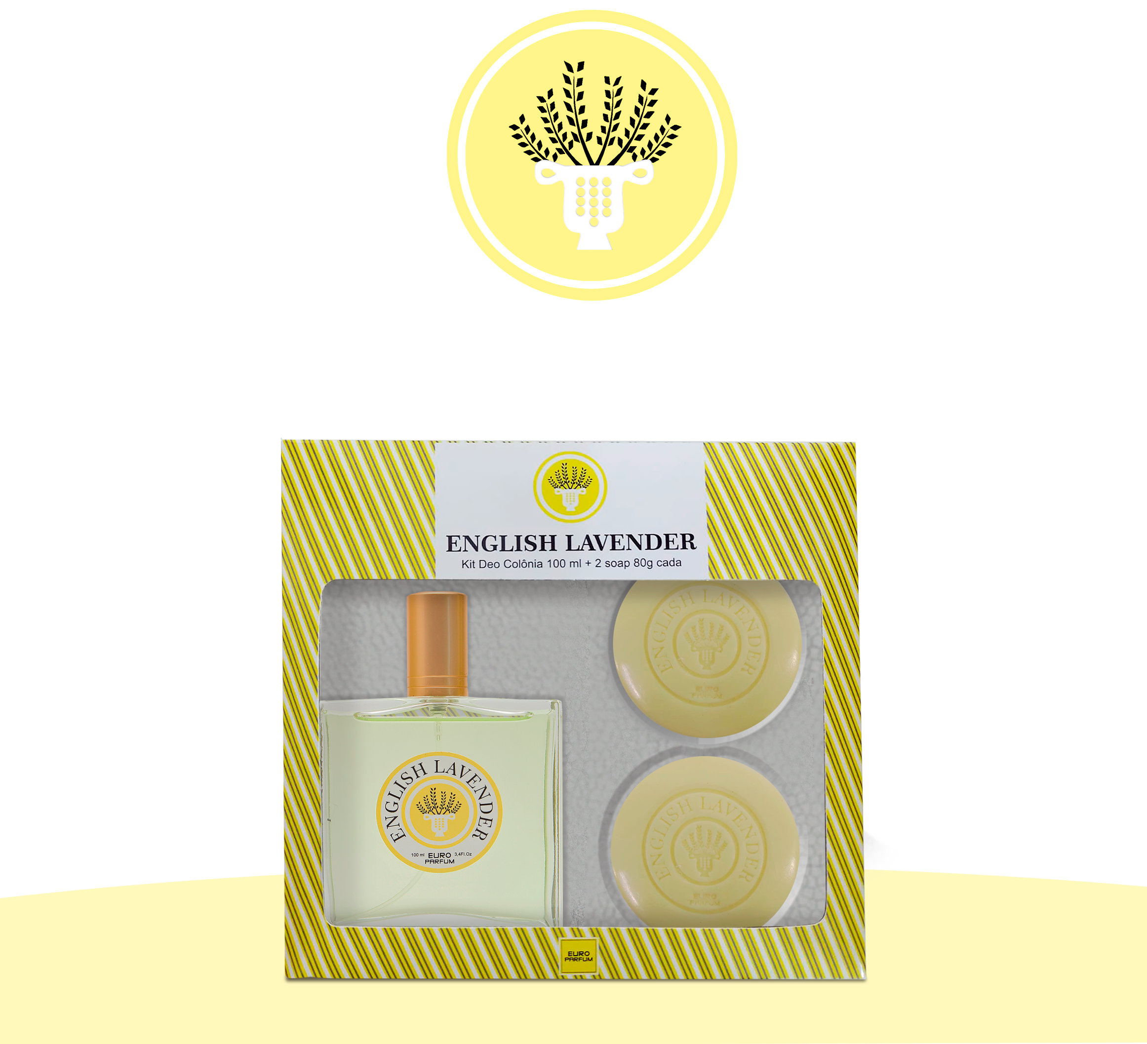 Kit Deo Colônia 100ml + 2 Sabonetes 80g cada