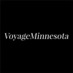 Black background with white text that reads "VoyageMinnesota."