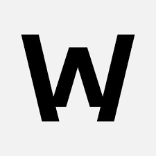 Bold black letter 'W' on a white background.