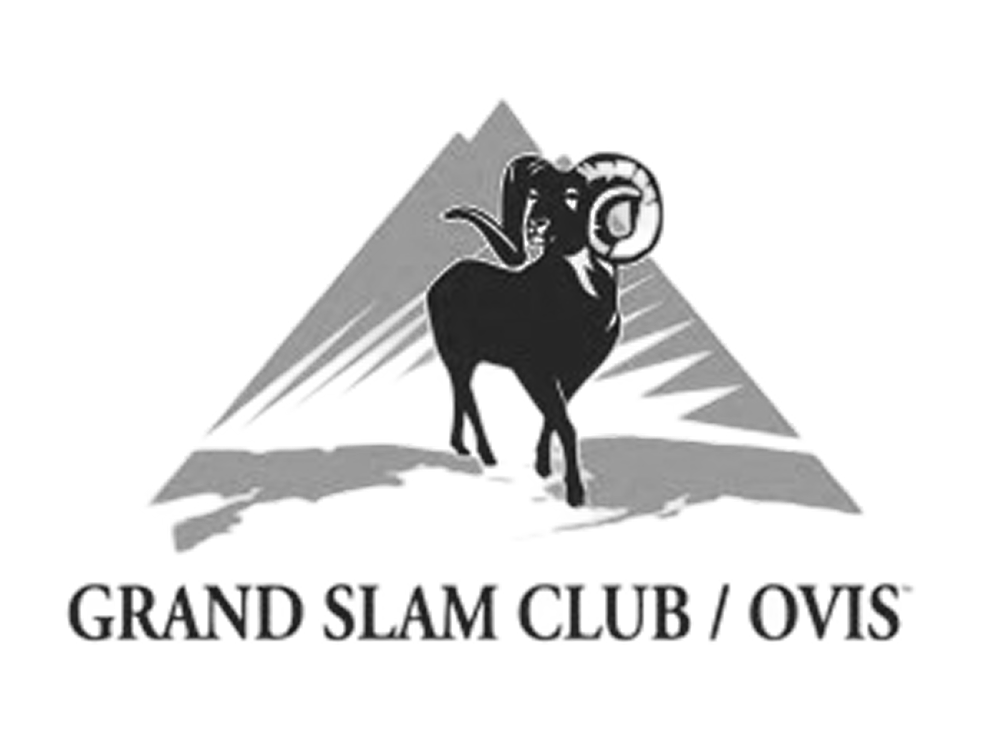 Logo of the Grand Slam Club/Ovis featuring a bighorn sheep standing in front of a stylized mountain.