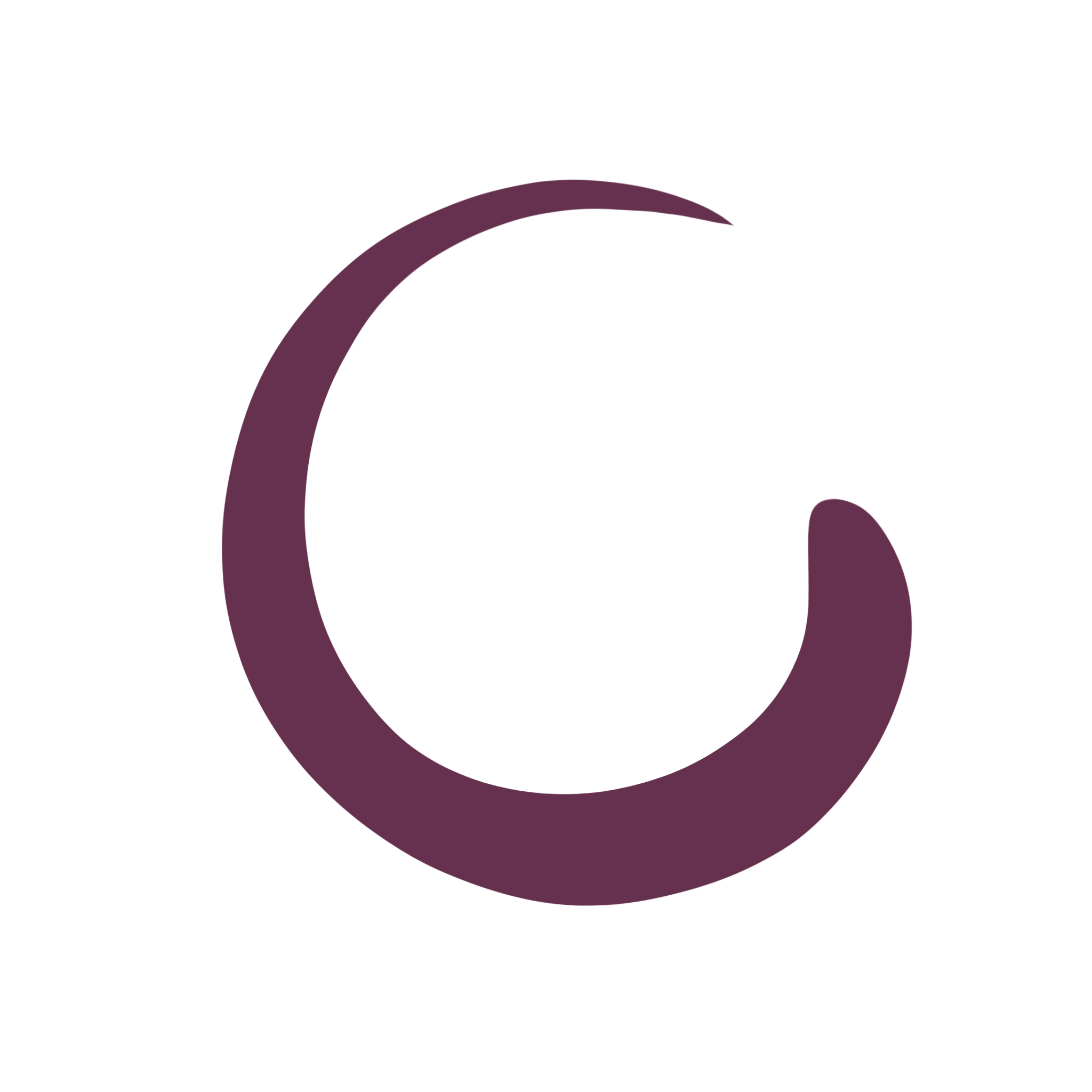 Abstract design with purple curved lines on a black background.