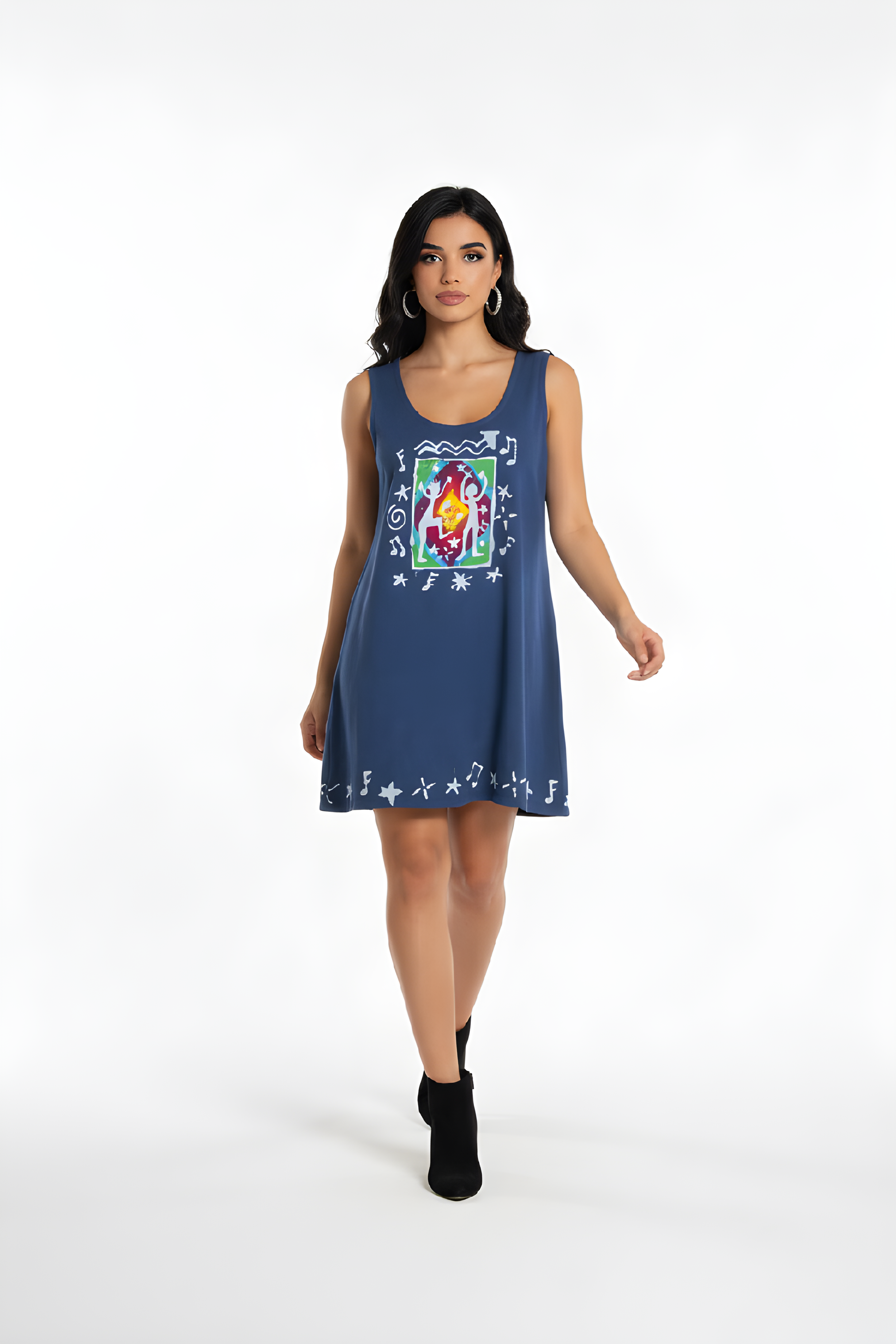 Dancing People Tank Play Dress Medium