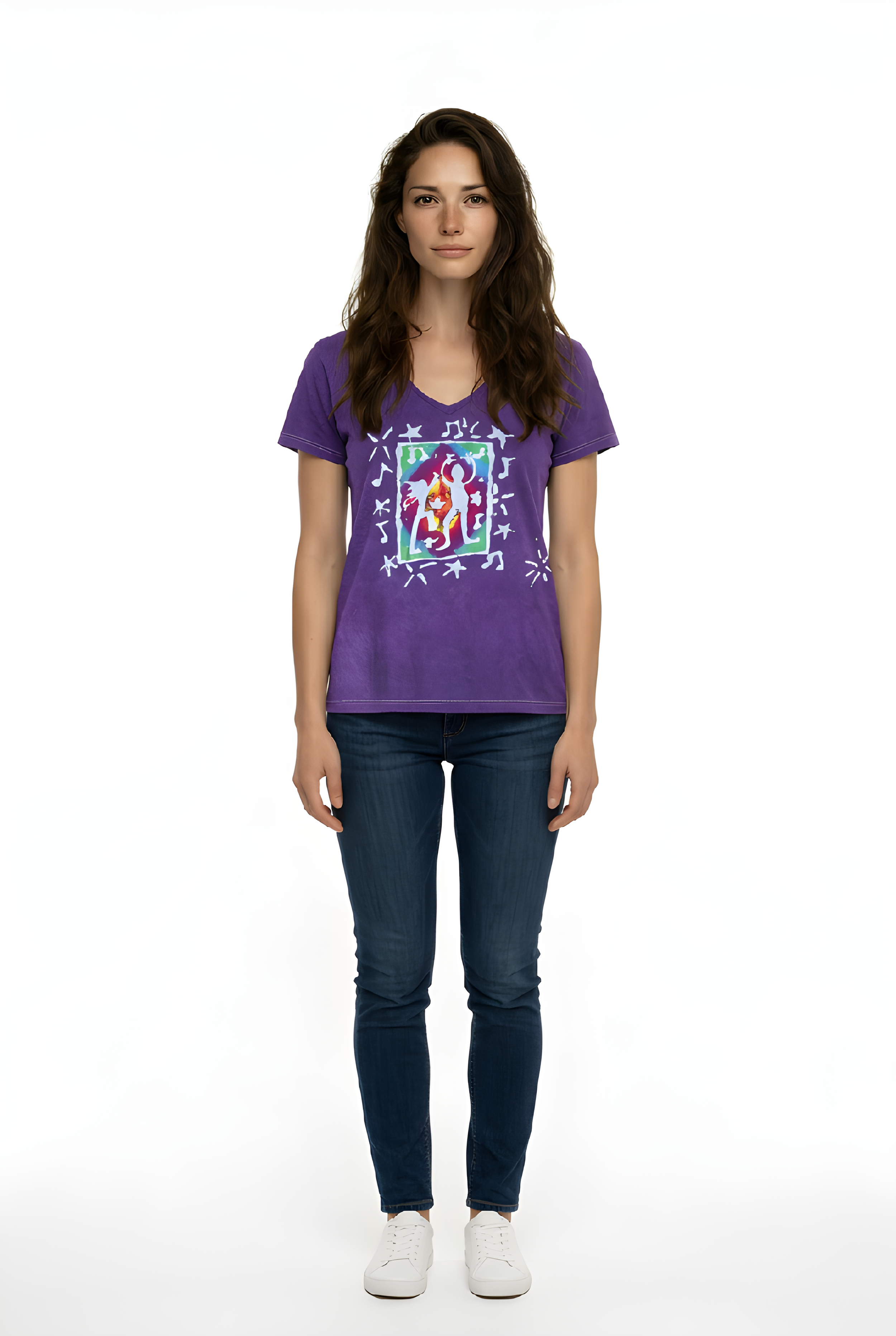 Dancing People V-Neck X-Large