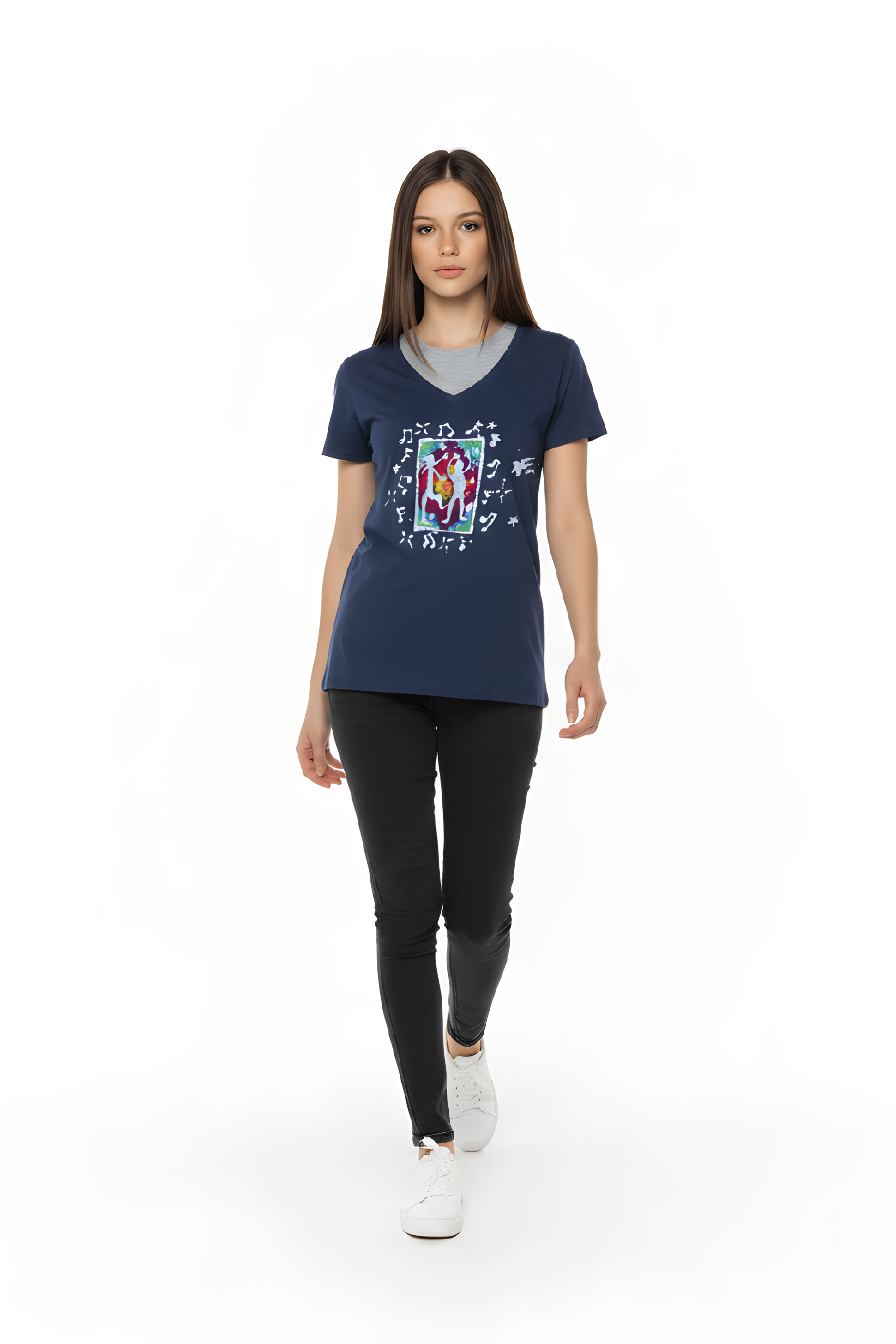 Dancing People V-Neck XL