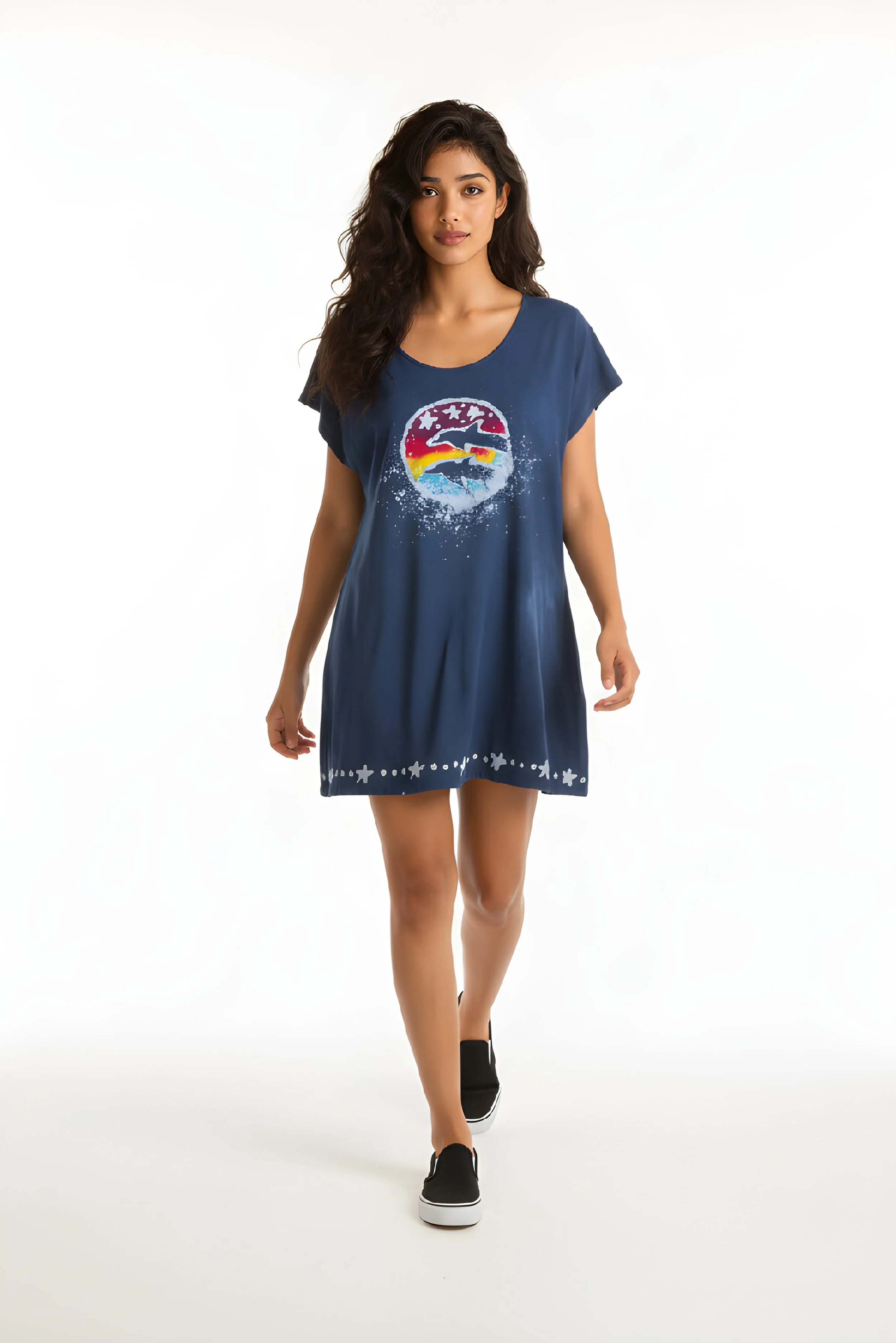 Dolphin Cap Sleeve Dress Large