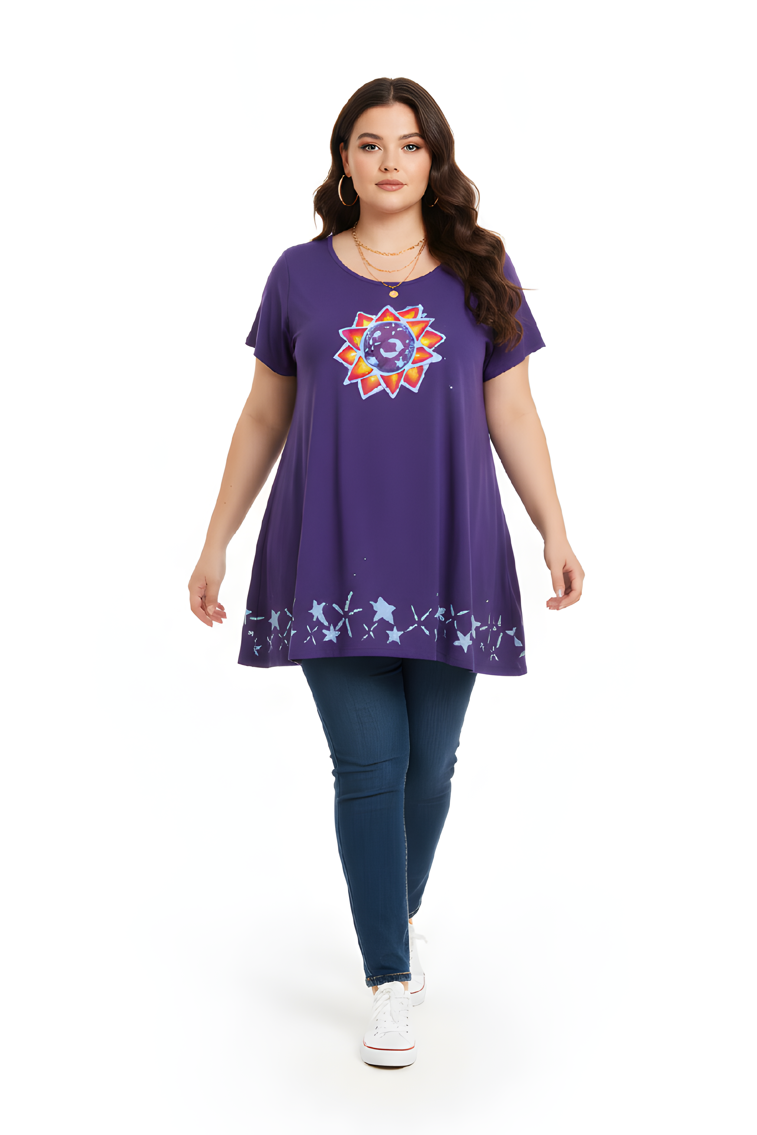 Sun & Moon Short Sleeve Play Dress 3XL