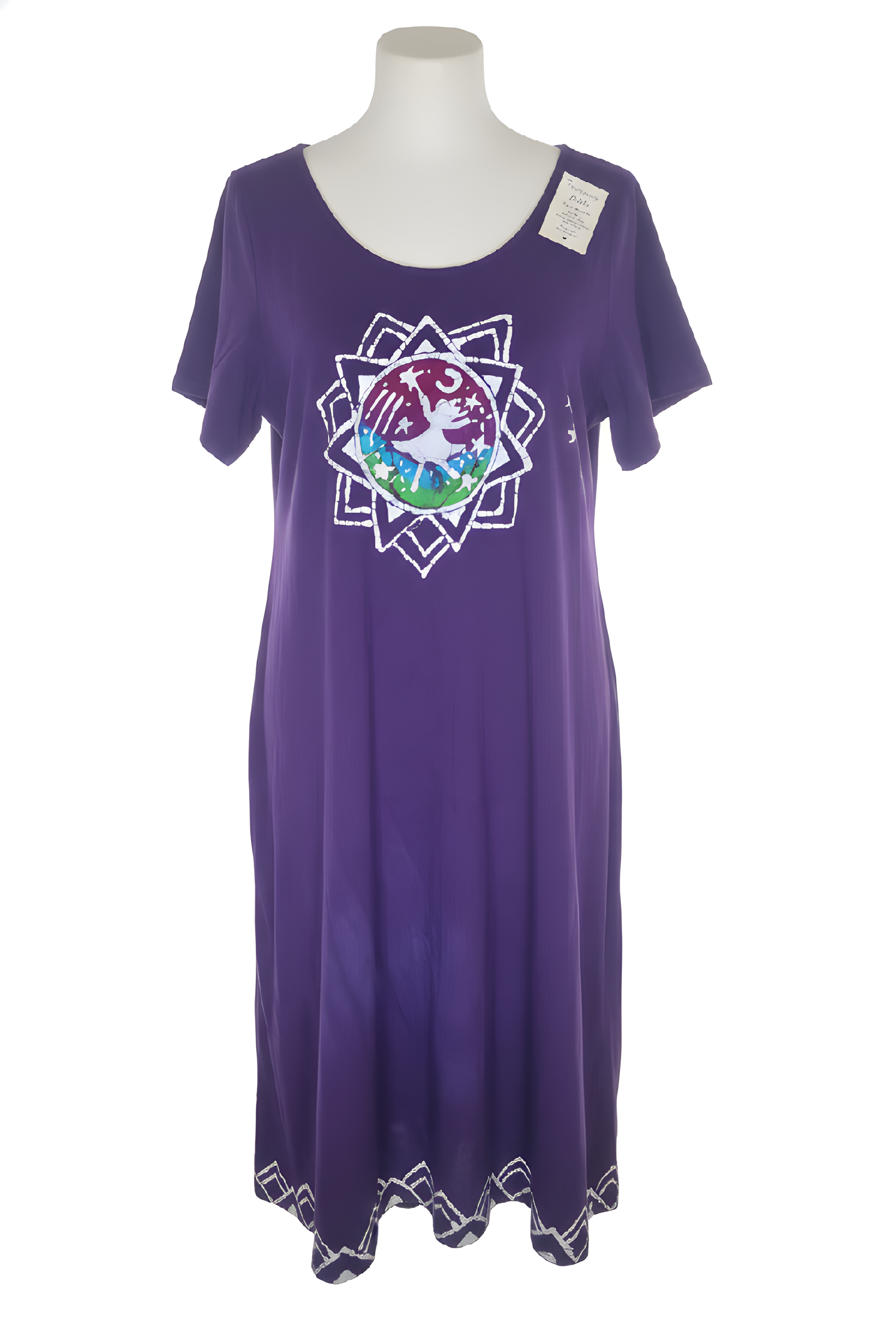 Dancing Girl Short Sleeve Long Play Dress 3-X-Large Purple
