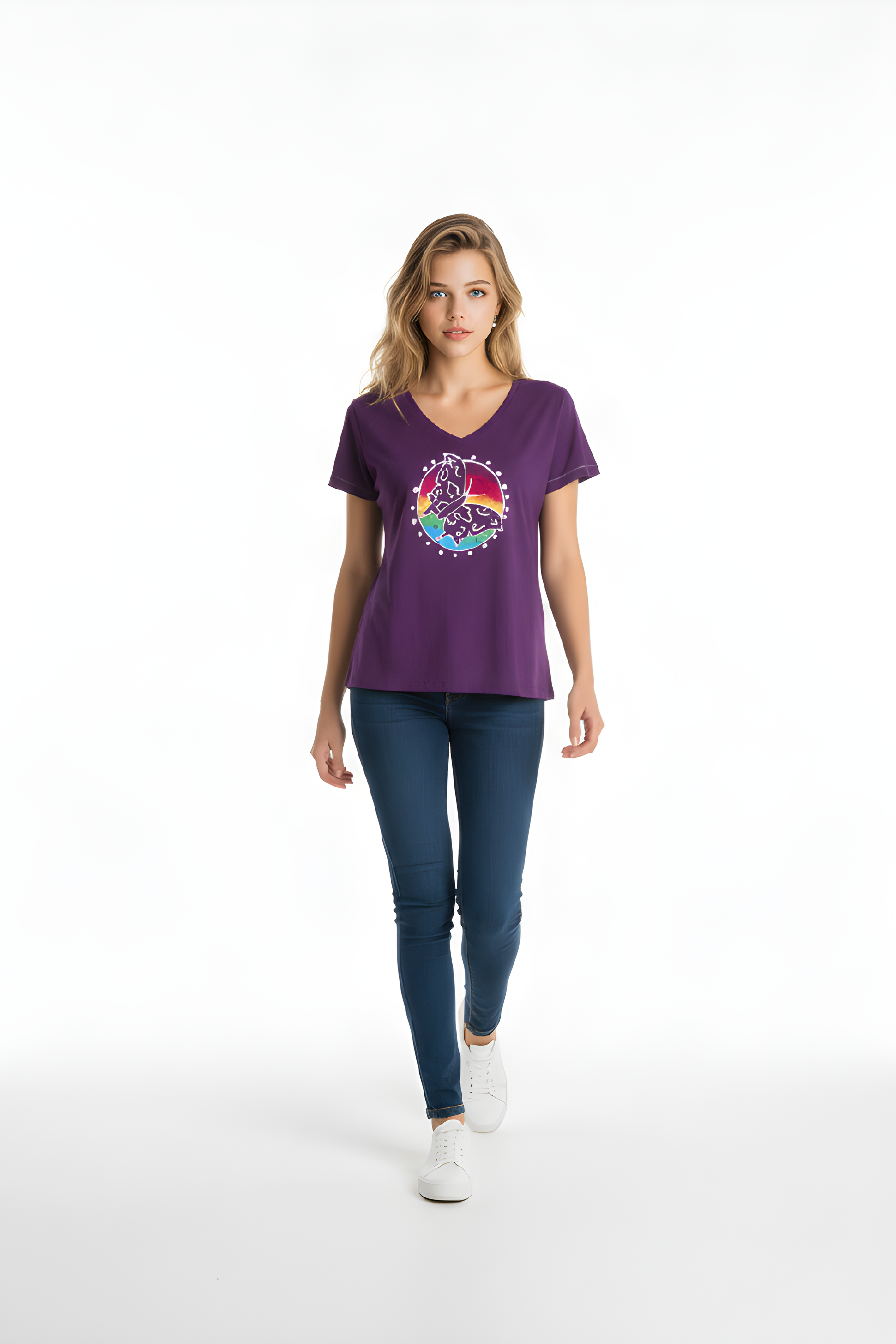 Butterfly V-Neck Large
