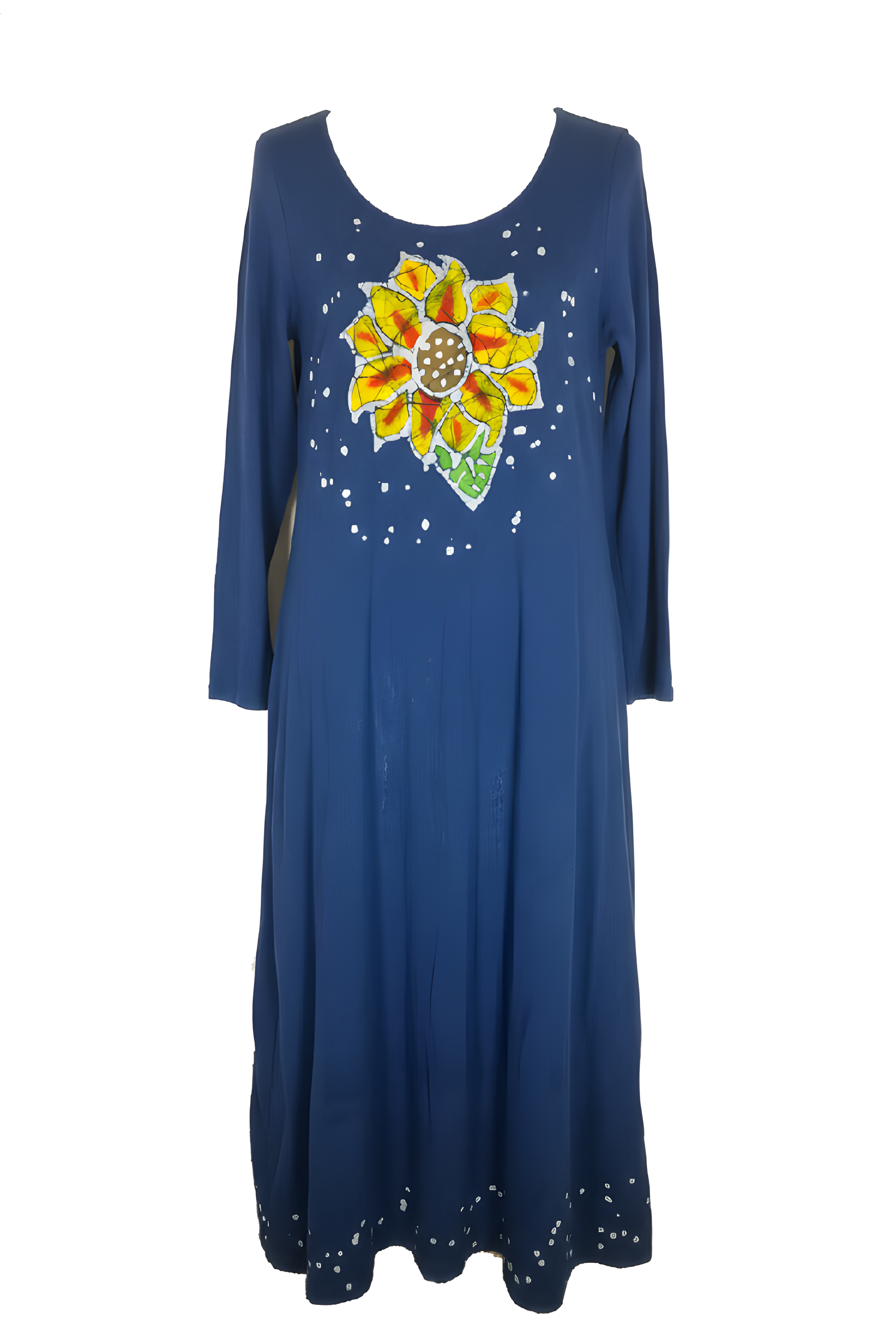 Sunflower Long Sleeve Long Play Dress Large Blue