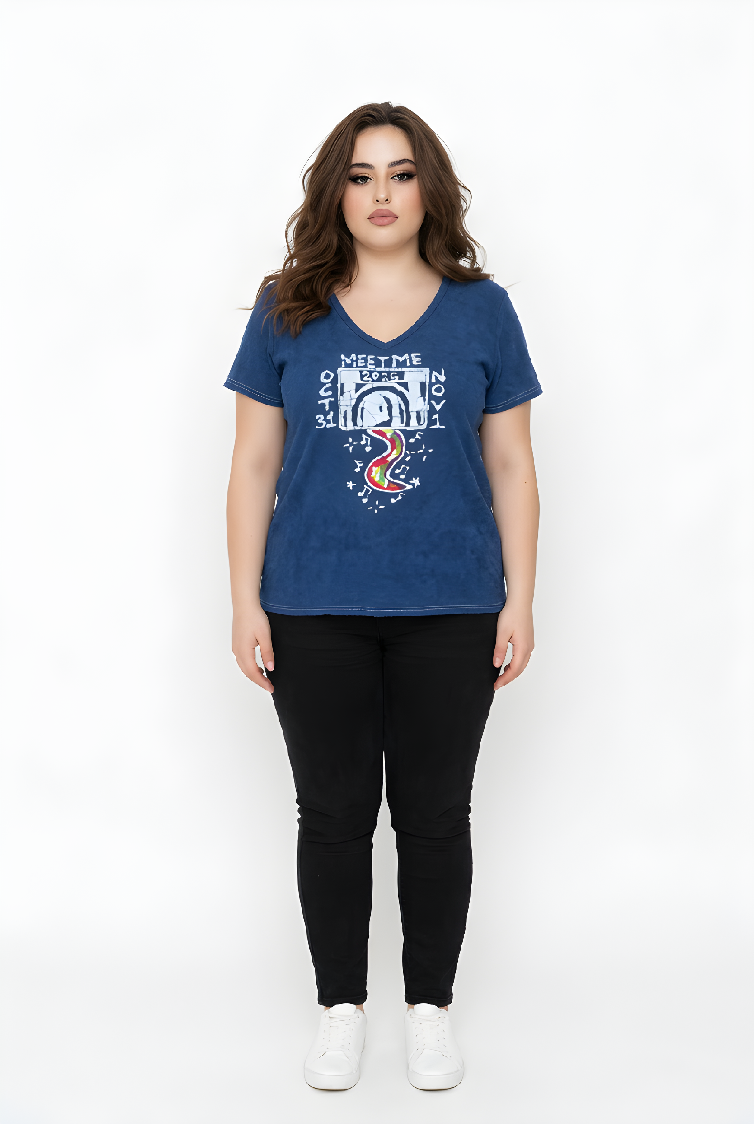 BillyWeen 2025  V-Neck Large Blue