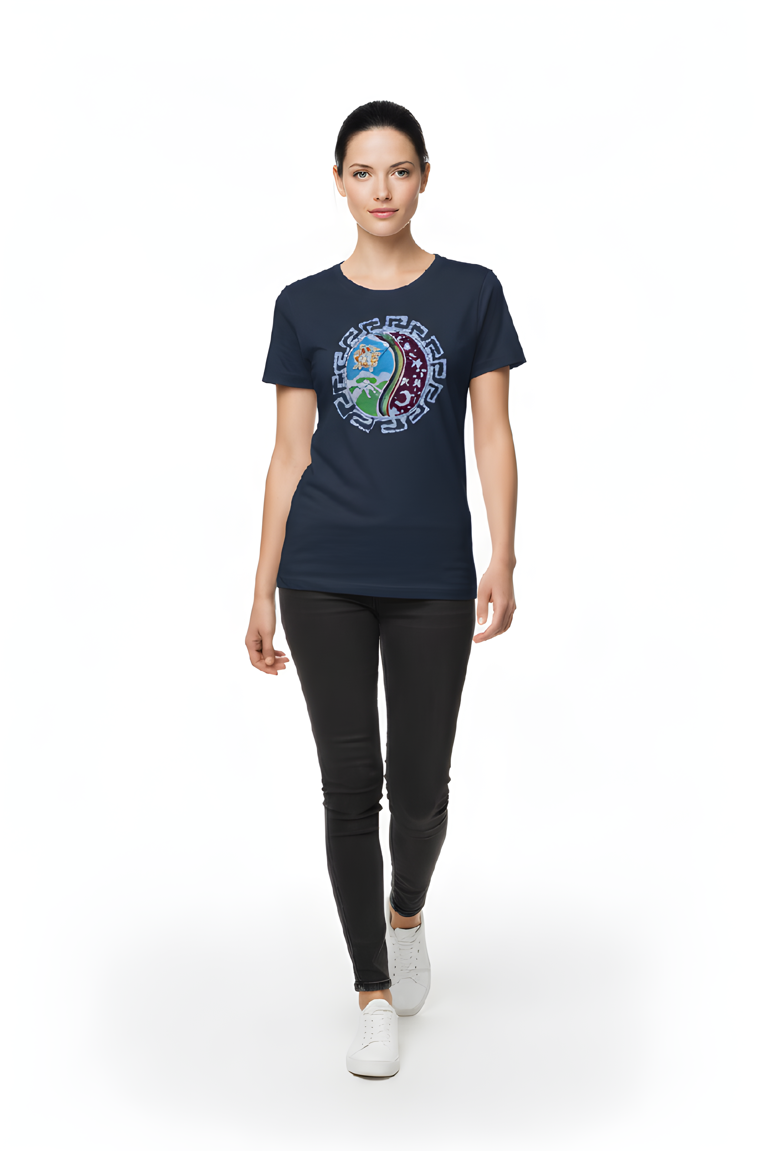 Yin Yang Mountains Unisex Short Sleeve T-Shirt Medium