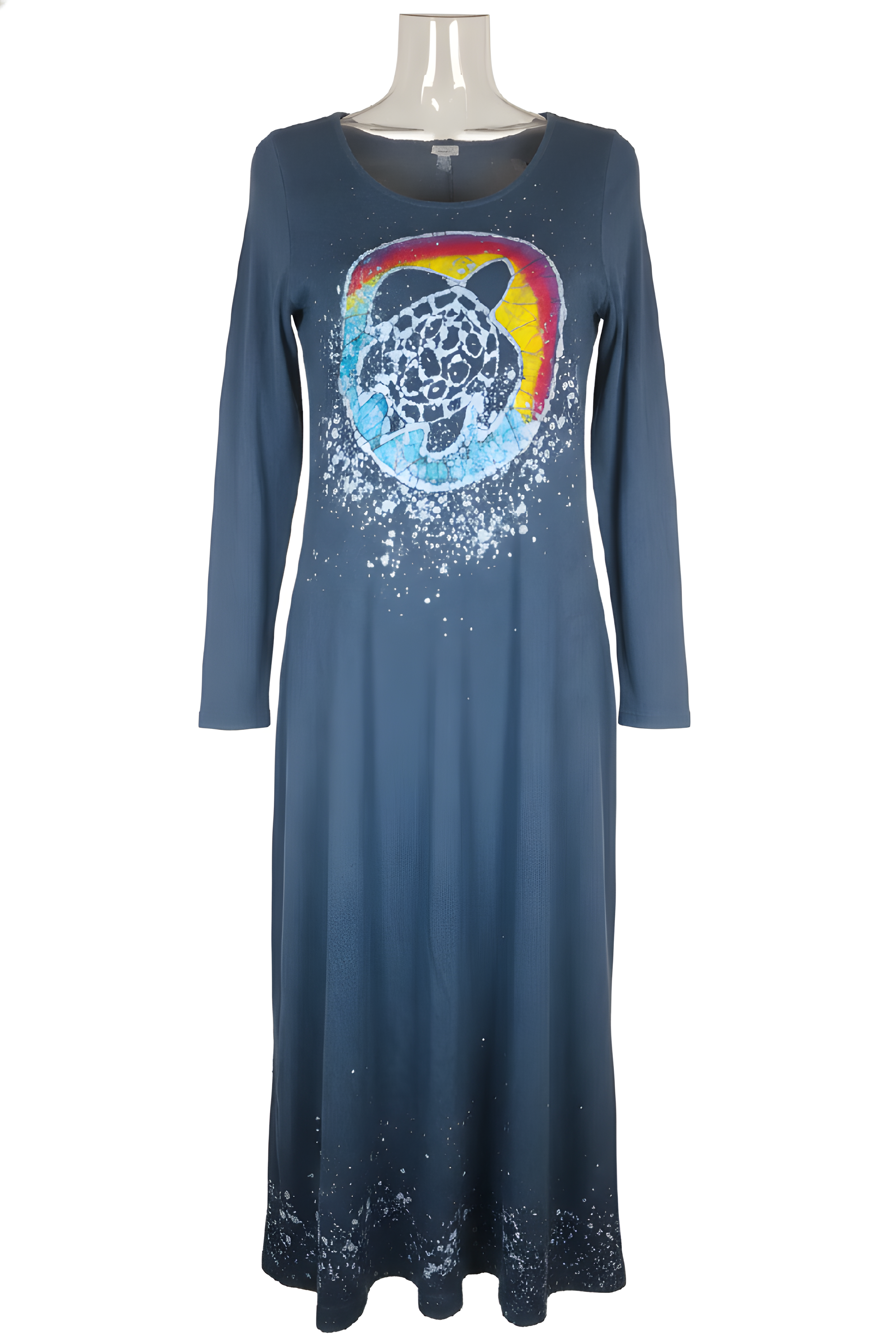 Turtle Long Sleeve Long Play Dress Medium Green